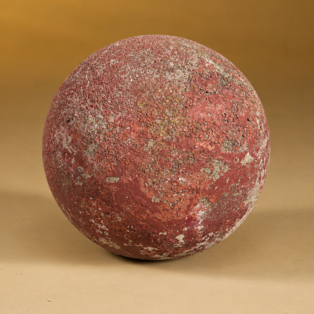 CARVED LIMESTONE SPHERE