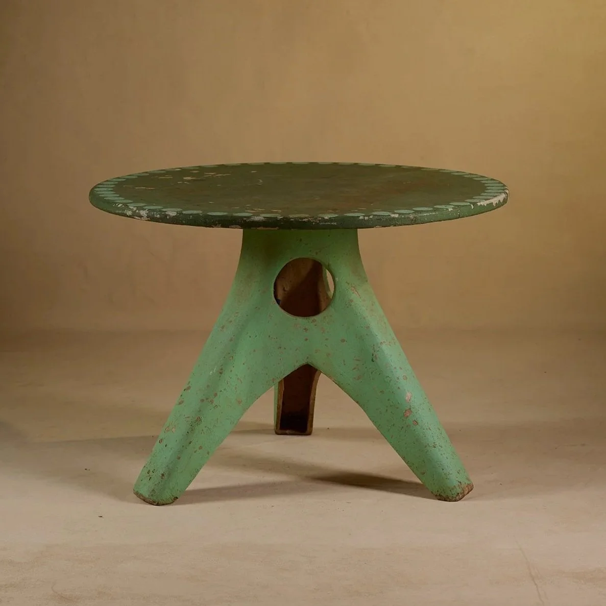 WILLY GUHL TRIPOD TABLE, GREEN
