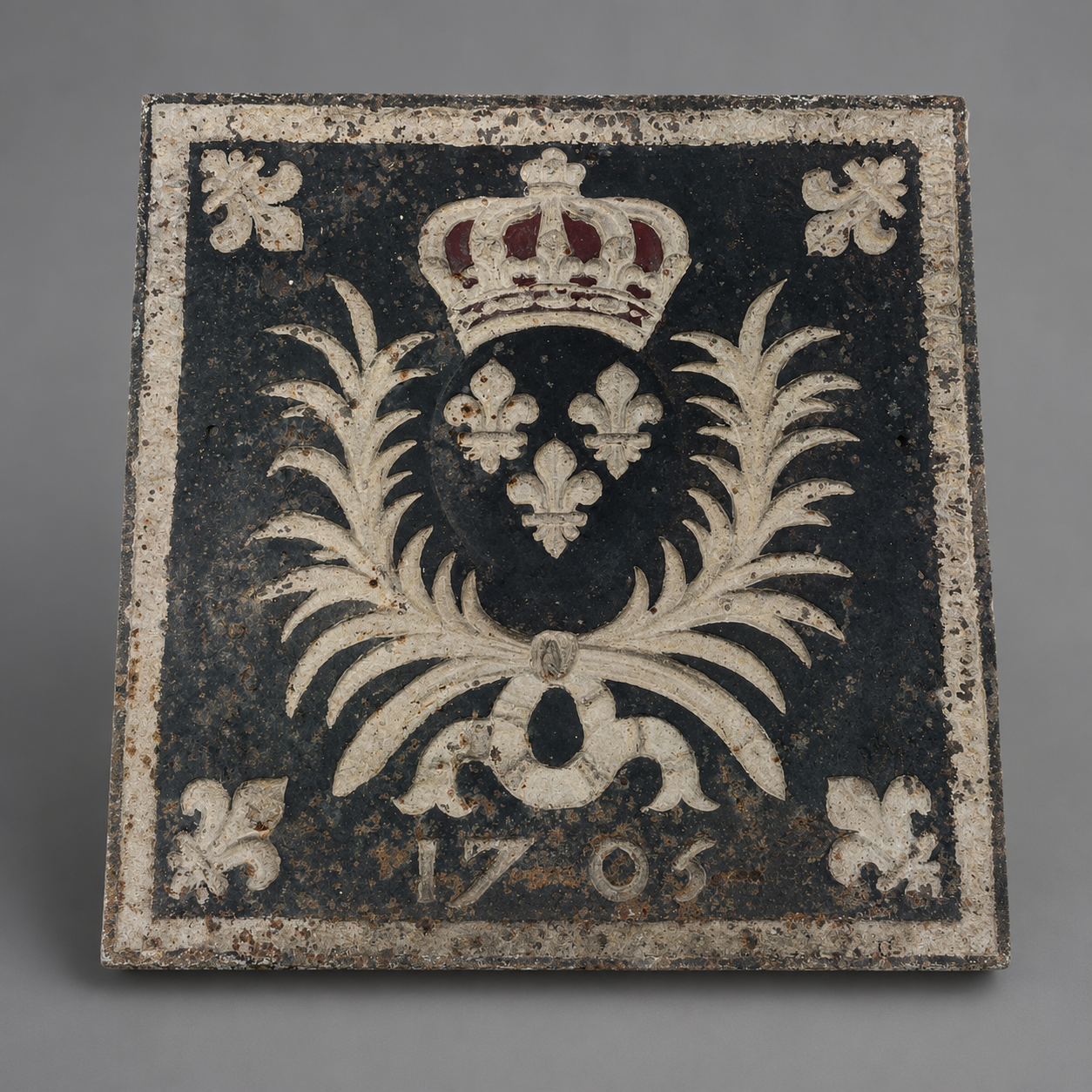 BOURBON ROYAL FAMLY HERALDIC THEME FIRE BACK PANNEL