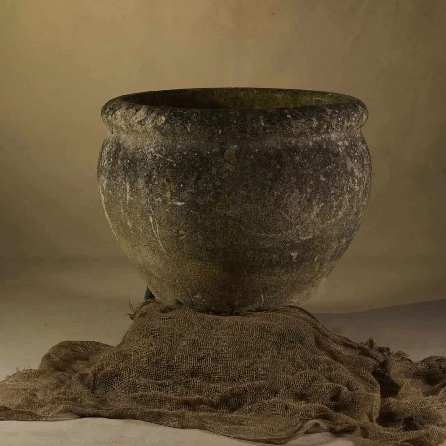 FRENCH CARVED LIMESTONE JAR