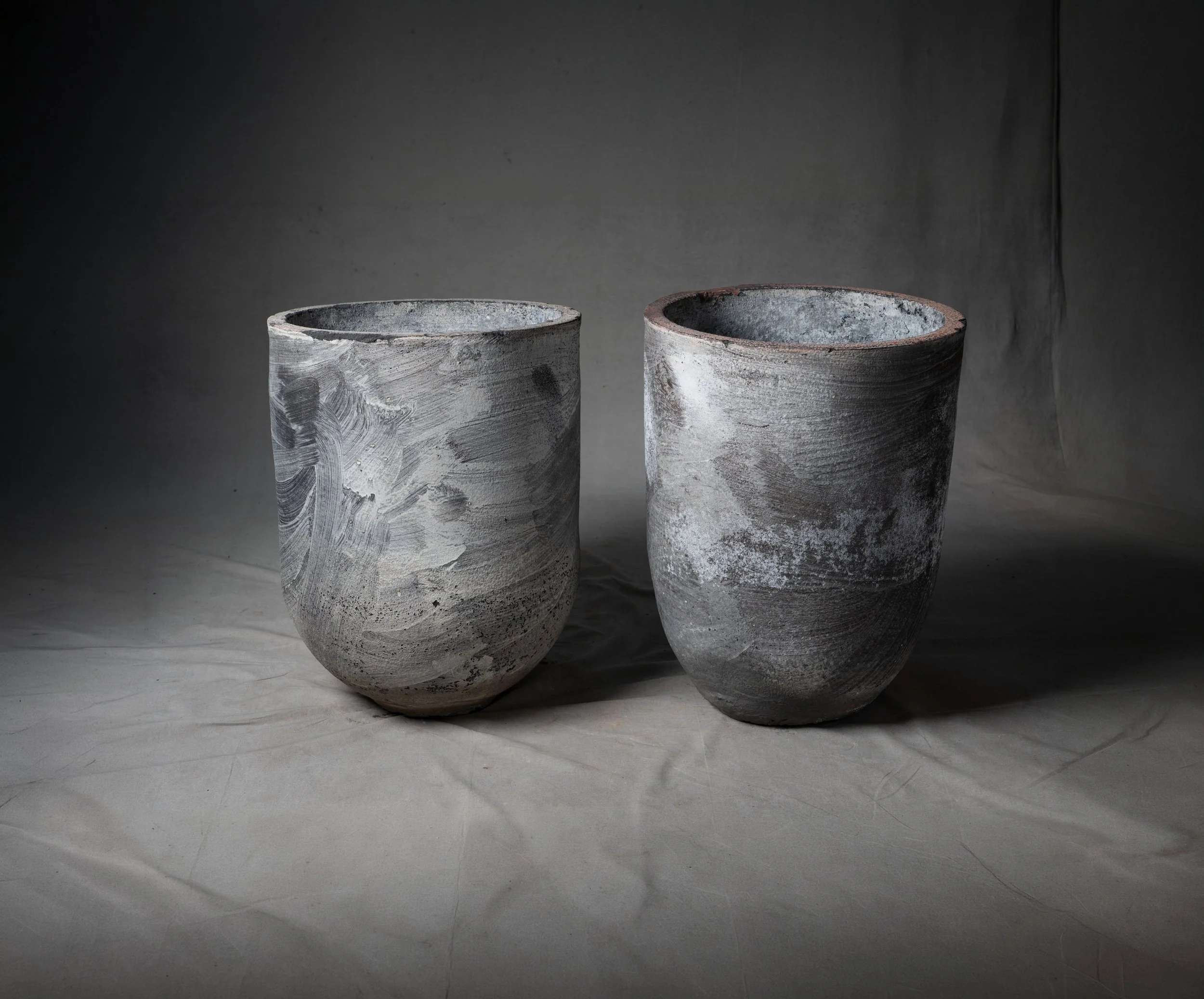 FRENCH SLAG-CRUCIBLE PLANTER