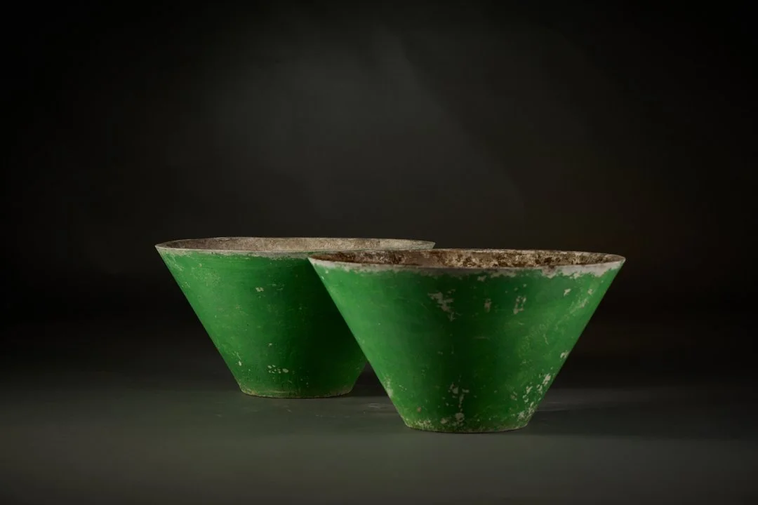 IG20862  Conical- Willy Guhl Planter  C.1960 22''D x 12''H.jpg