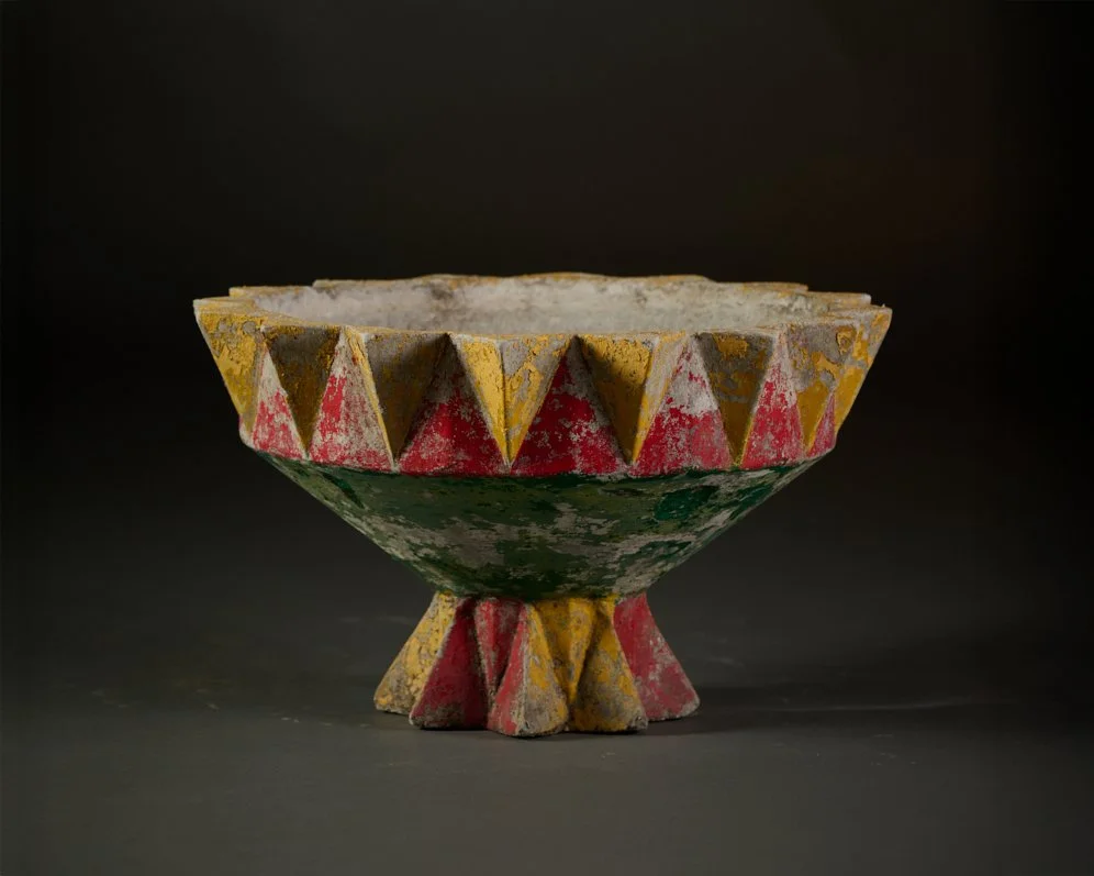 IG20277 Fiber Cement Star Shaped Urn, 1960, French 19.5''D x 11.5''.jpg