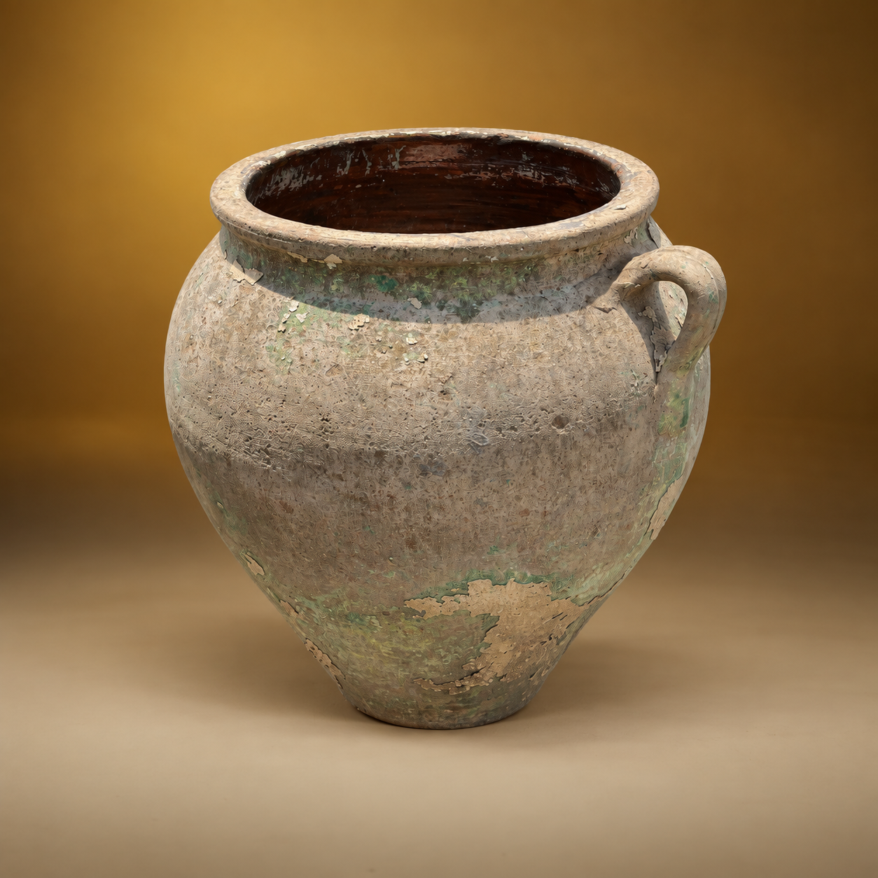 FRENCH  ANTIQUE UNGLAZED TERRA COTTA OLIVE  JAR