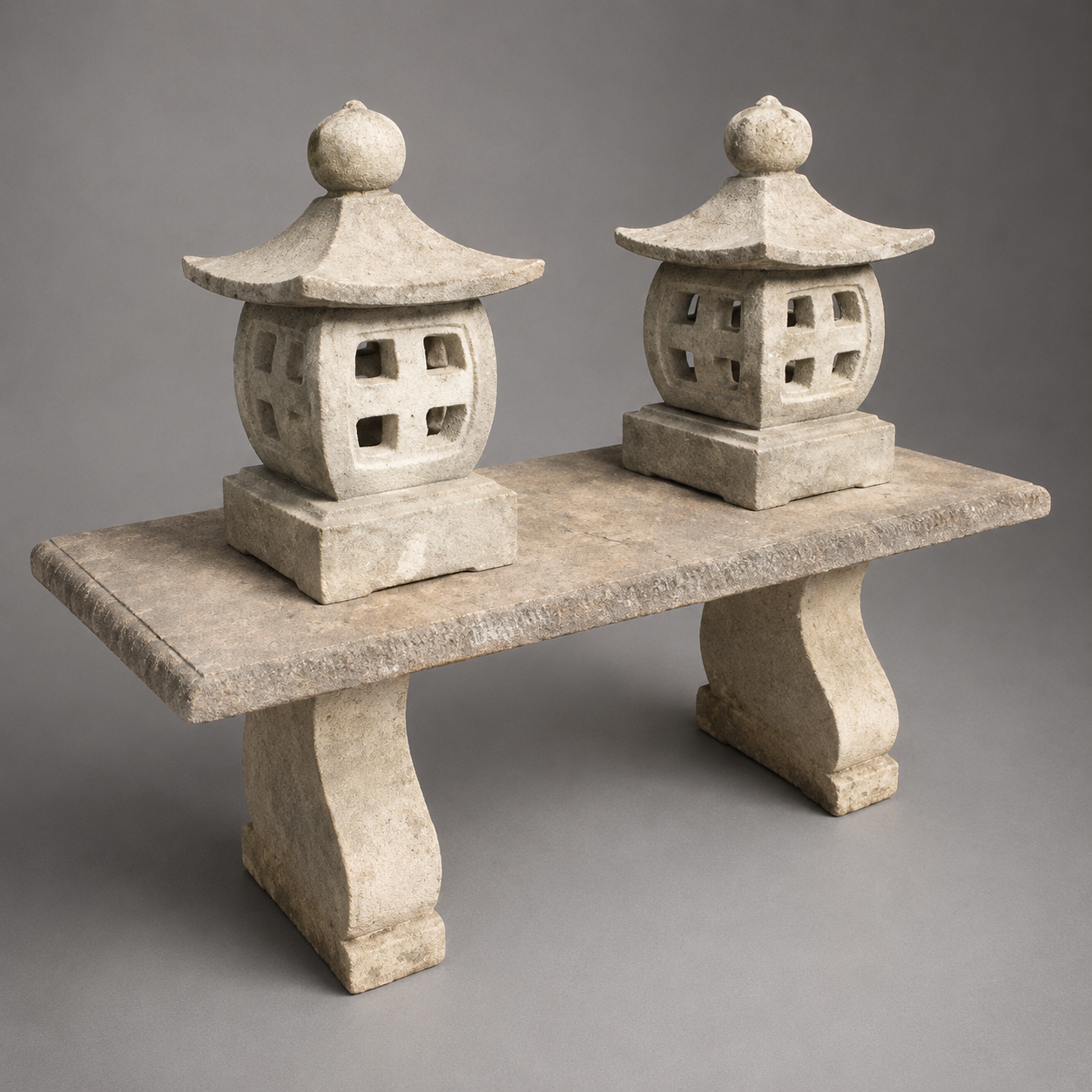 STONE PAGODA LANTERNS