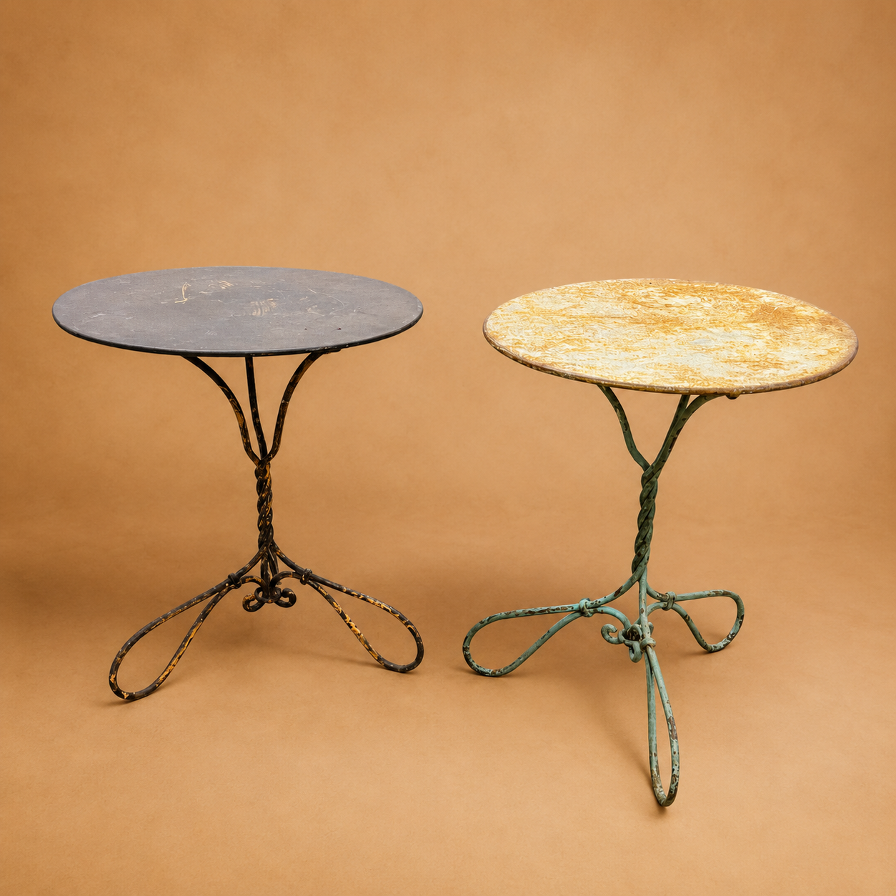 FRENCH MID CENTURY IRON BISTRO TABLE