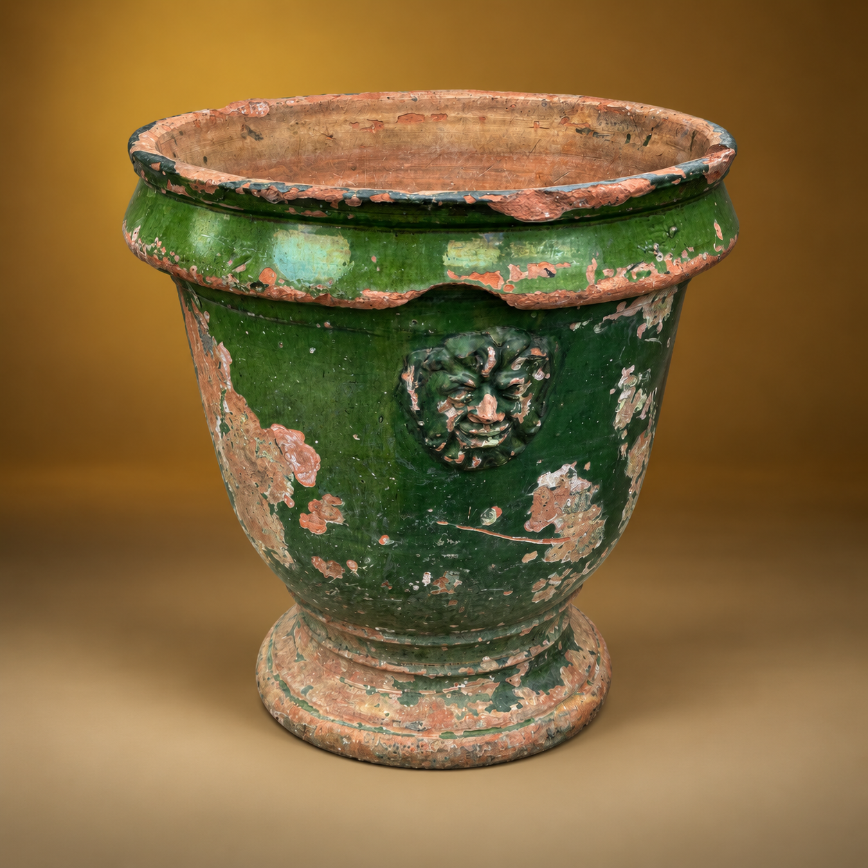 GREEN GLAZED SAINT JEAN DE FOS PLANTER