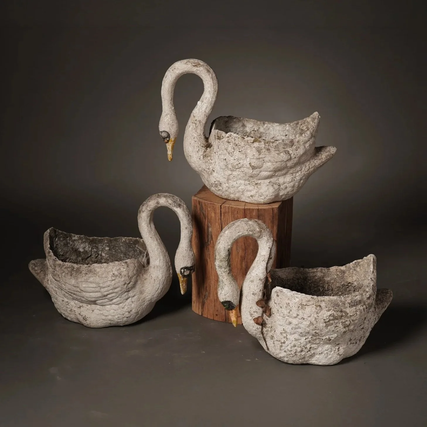 FRENCH CAST CONCRETE SWAN