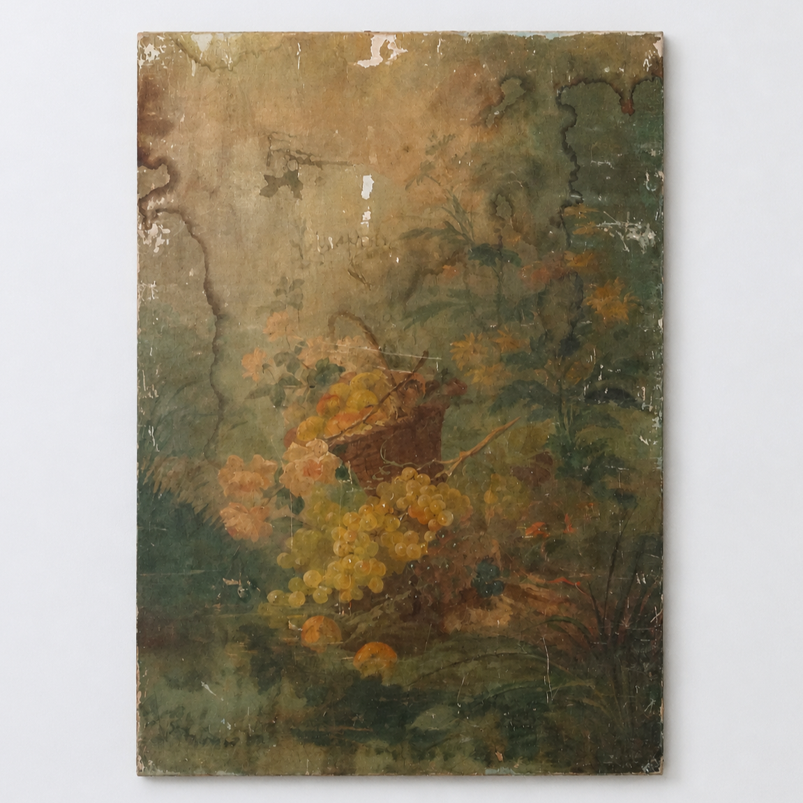 FRENCH PAINTED PANELS ON CANVAS