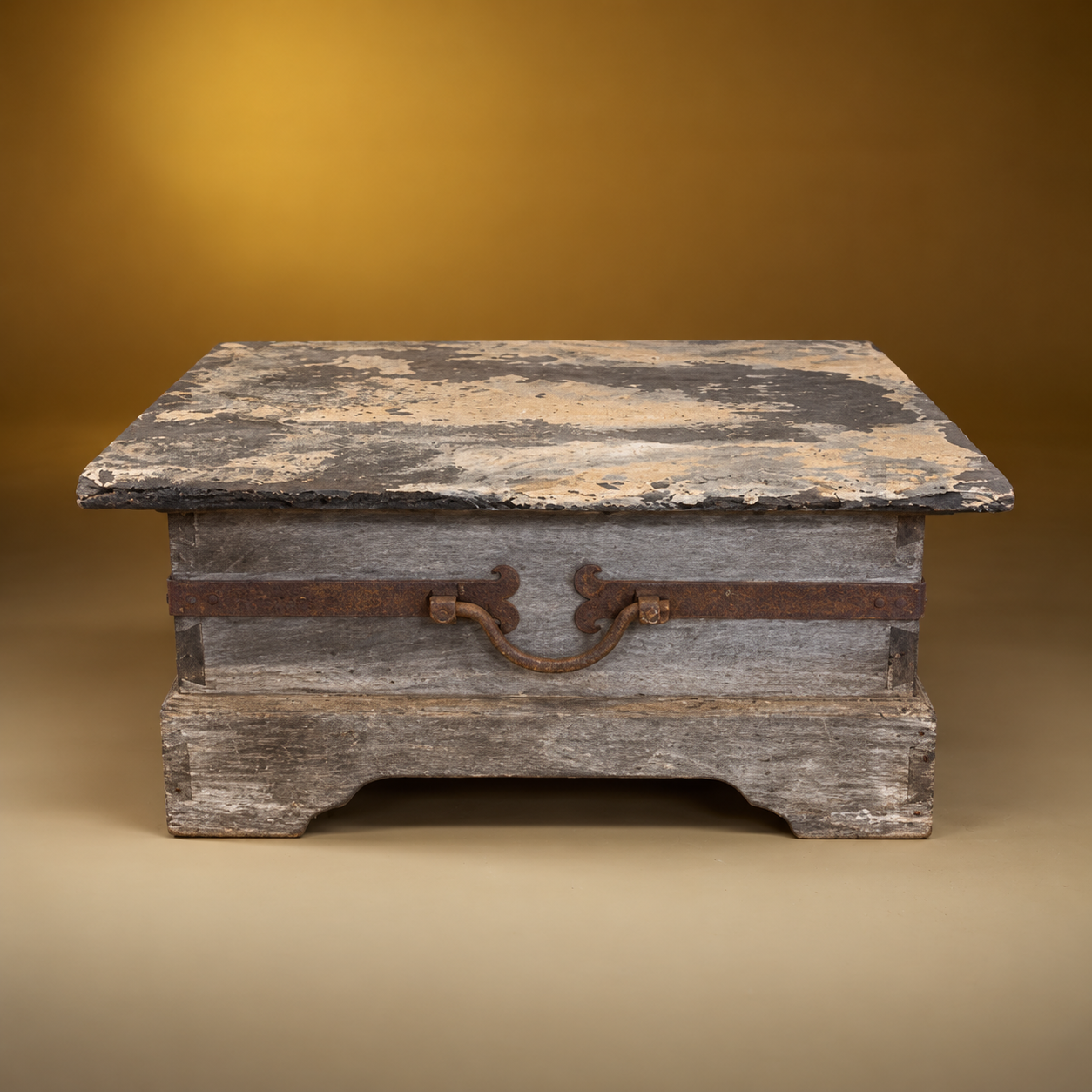 SLATE TOP COFFEE TABLE