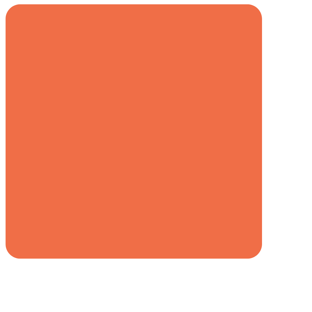 Solid orange square with rounded corners.