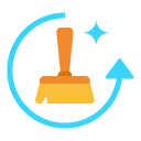 Icon of a battering ram with a rotating arrow around it, indicating a process of breaking or testing.