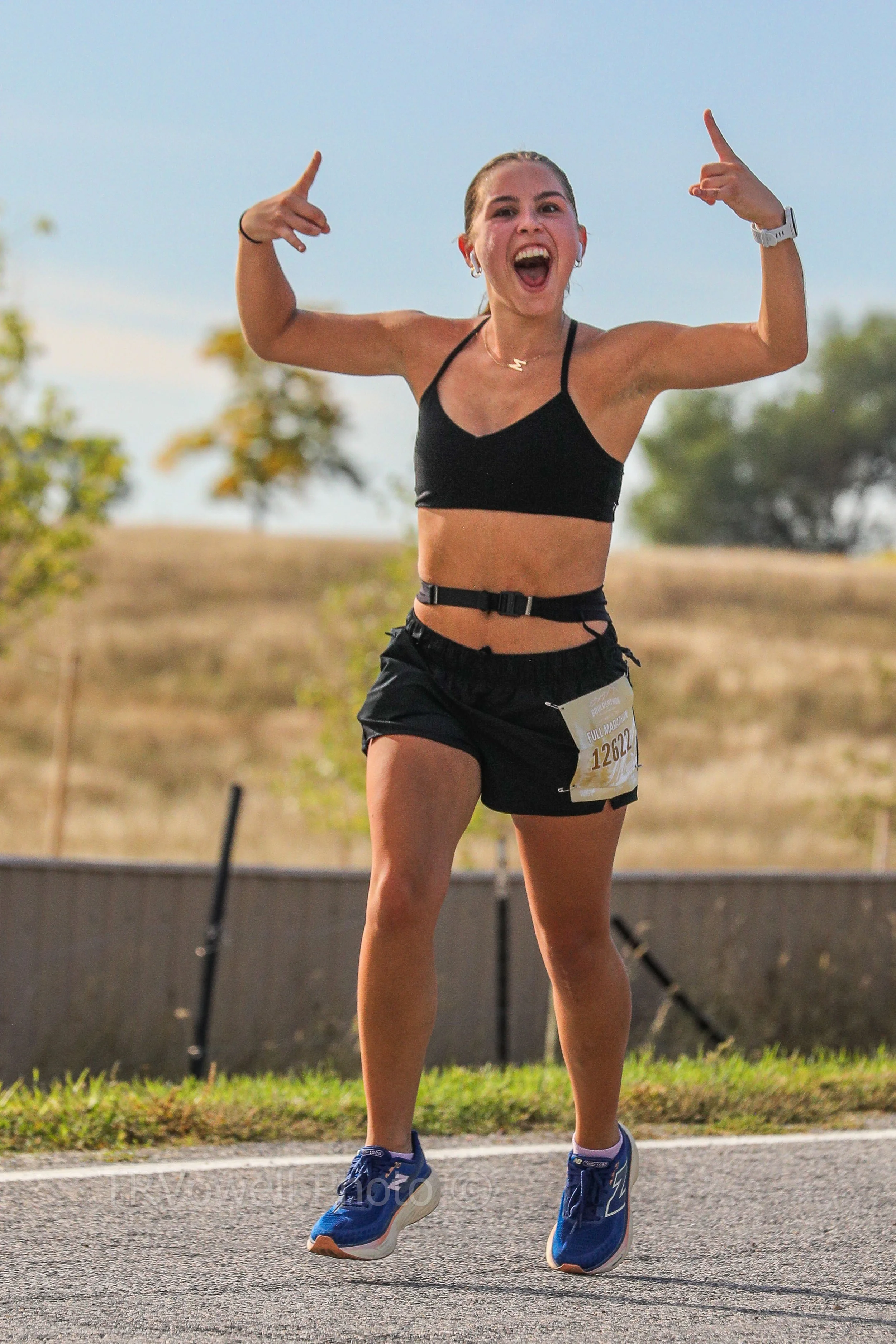 Runner photographed during the Boulderthon marathon event in Colorado.