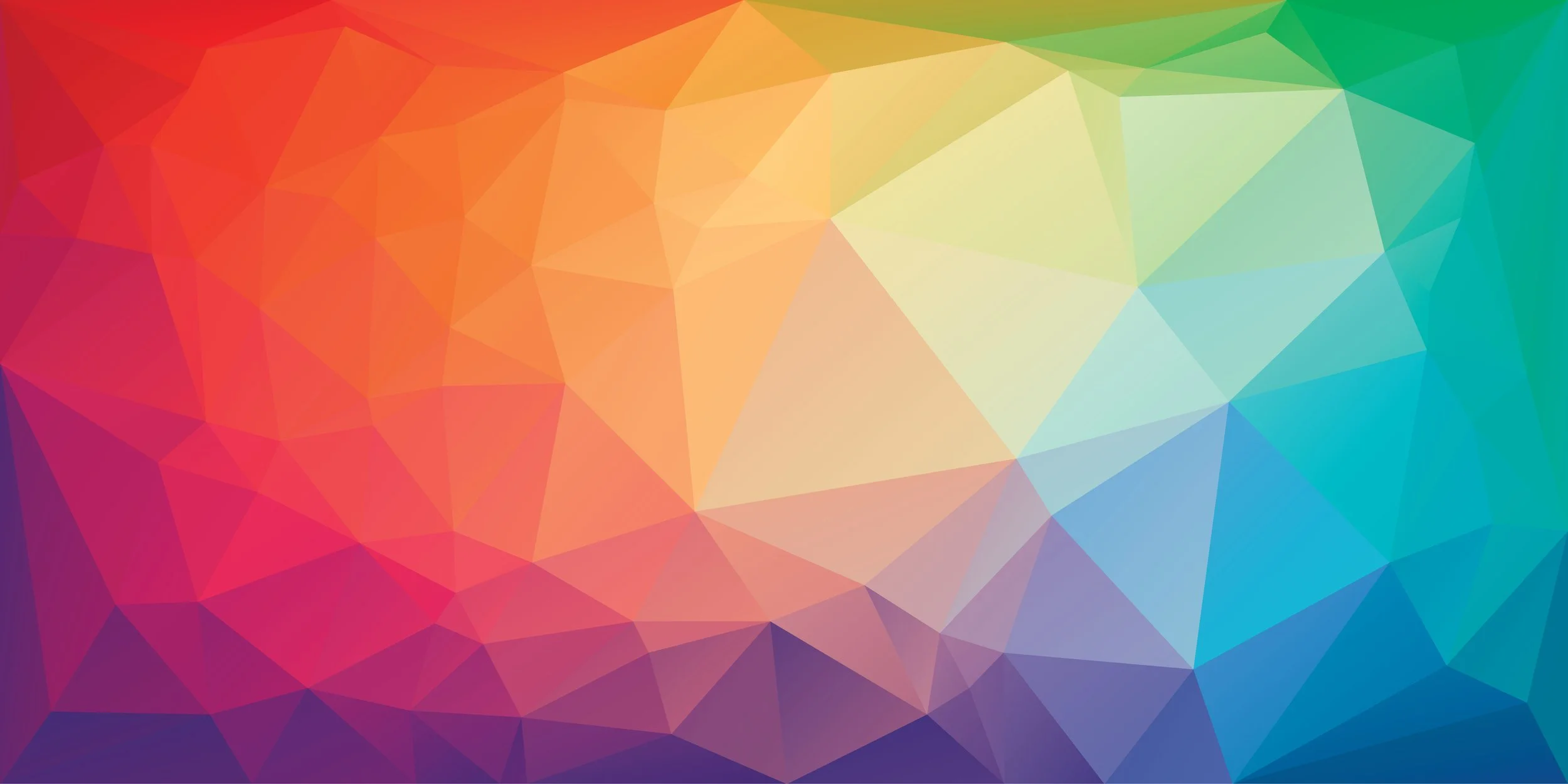 Colorful geometric mosaic in rainbow pride colors
