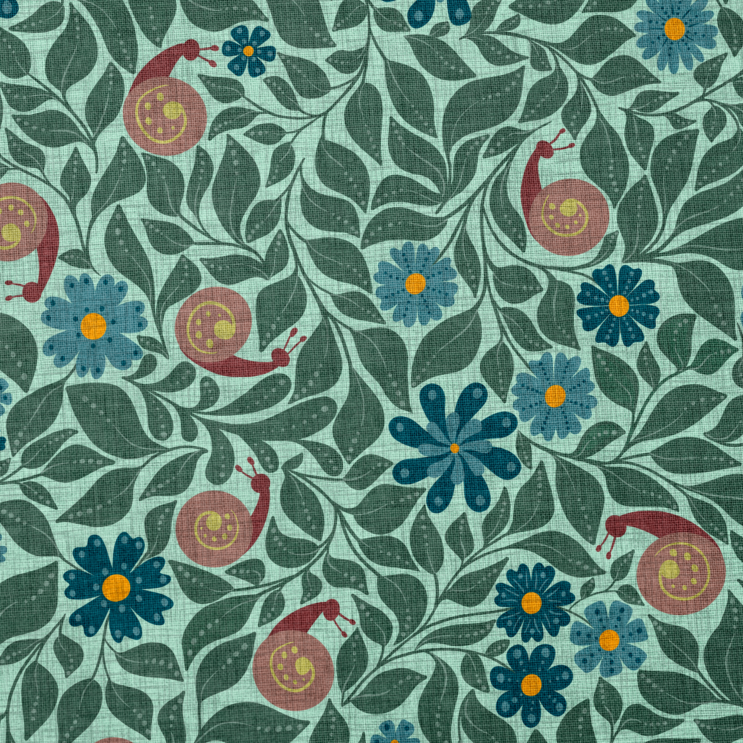 Blue Snail Garden Cotton.png