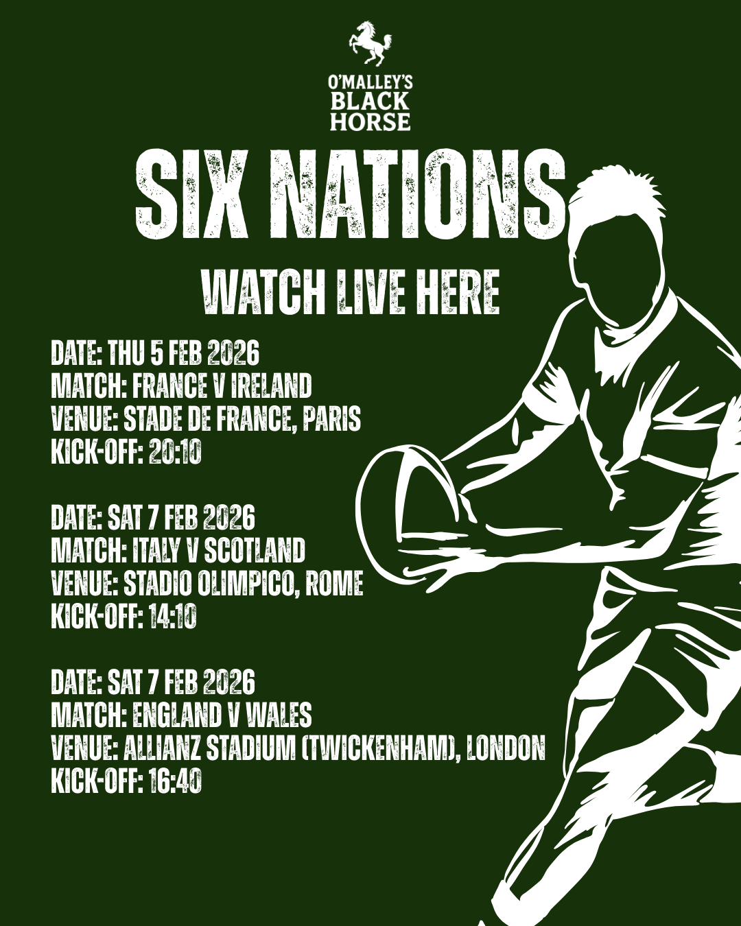 watch six nations in Skipton