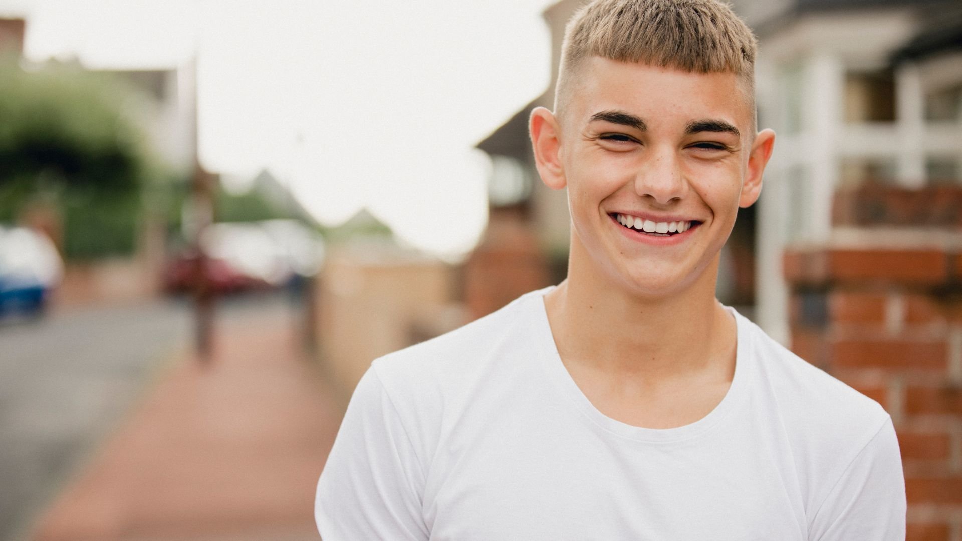 Boy smiling during ADHD testing in Greenwich, Connecticut