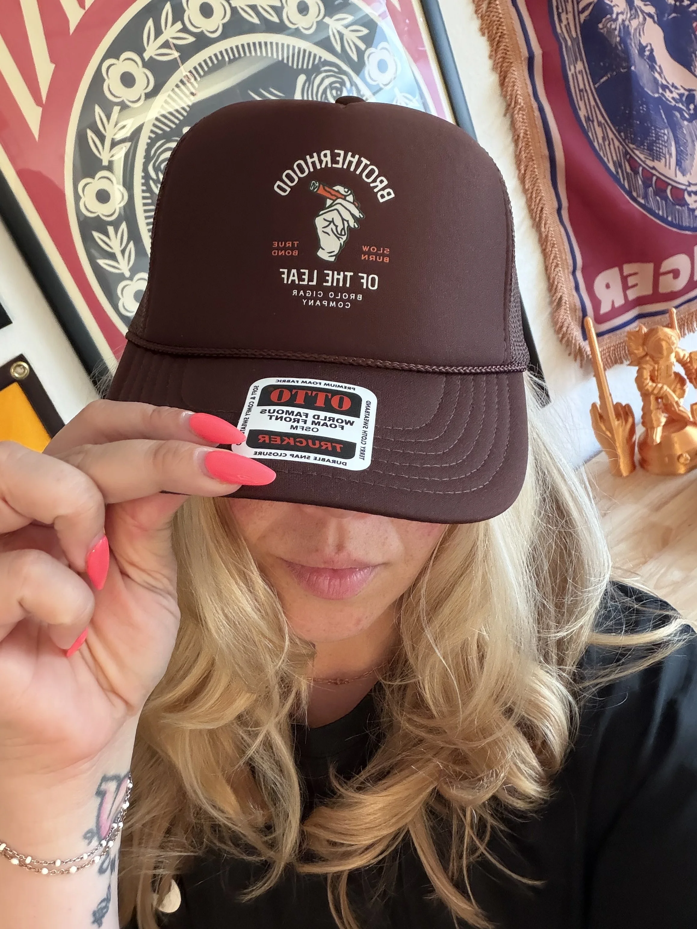 Brotherhood of the Leaf Trucker Hat *AGED TOBACCO*