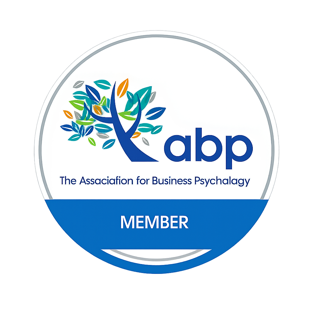 Professional credential of a certified Business Psychologist illustrating membership of the Association of Business Psychology