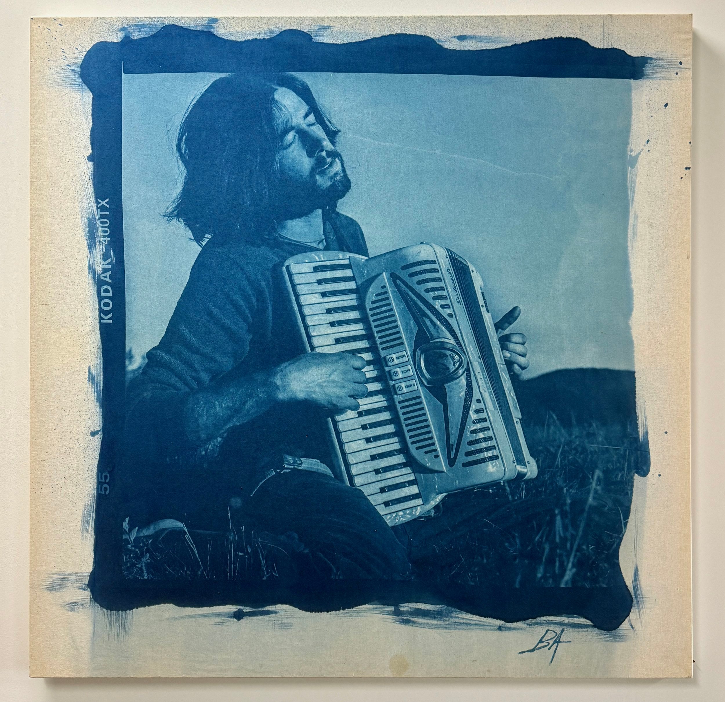 Bread & Puppet Cyanotype, Aleshire Gallery