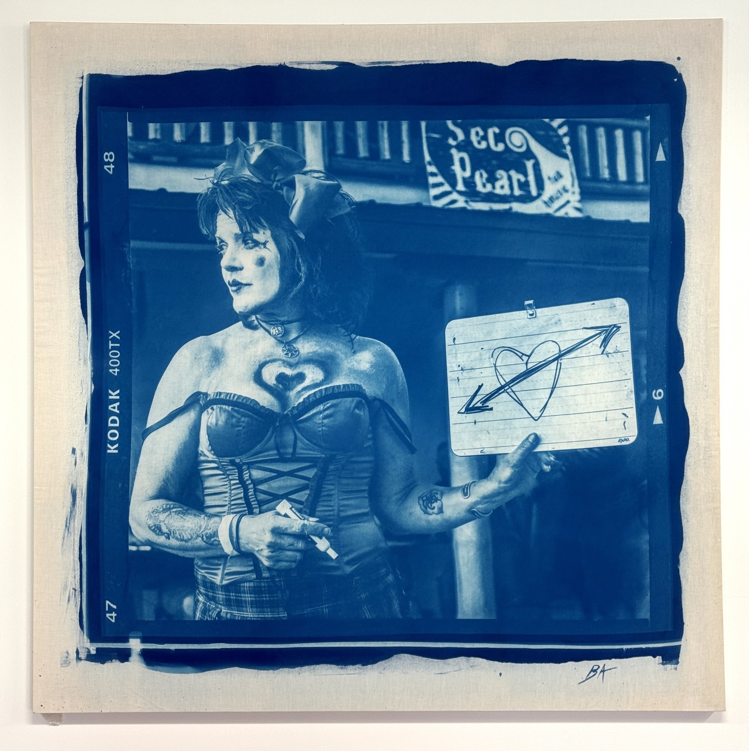 NM Clown Cyanotype, Aleshire Gallery