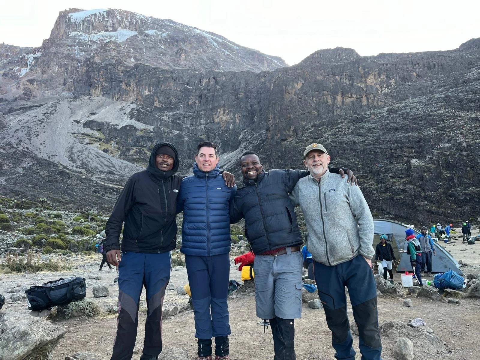 Rugged Luxury hikers at camp below the Barranco Wall 