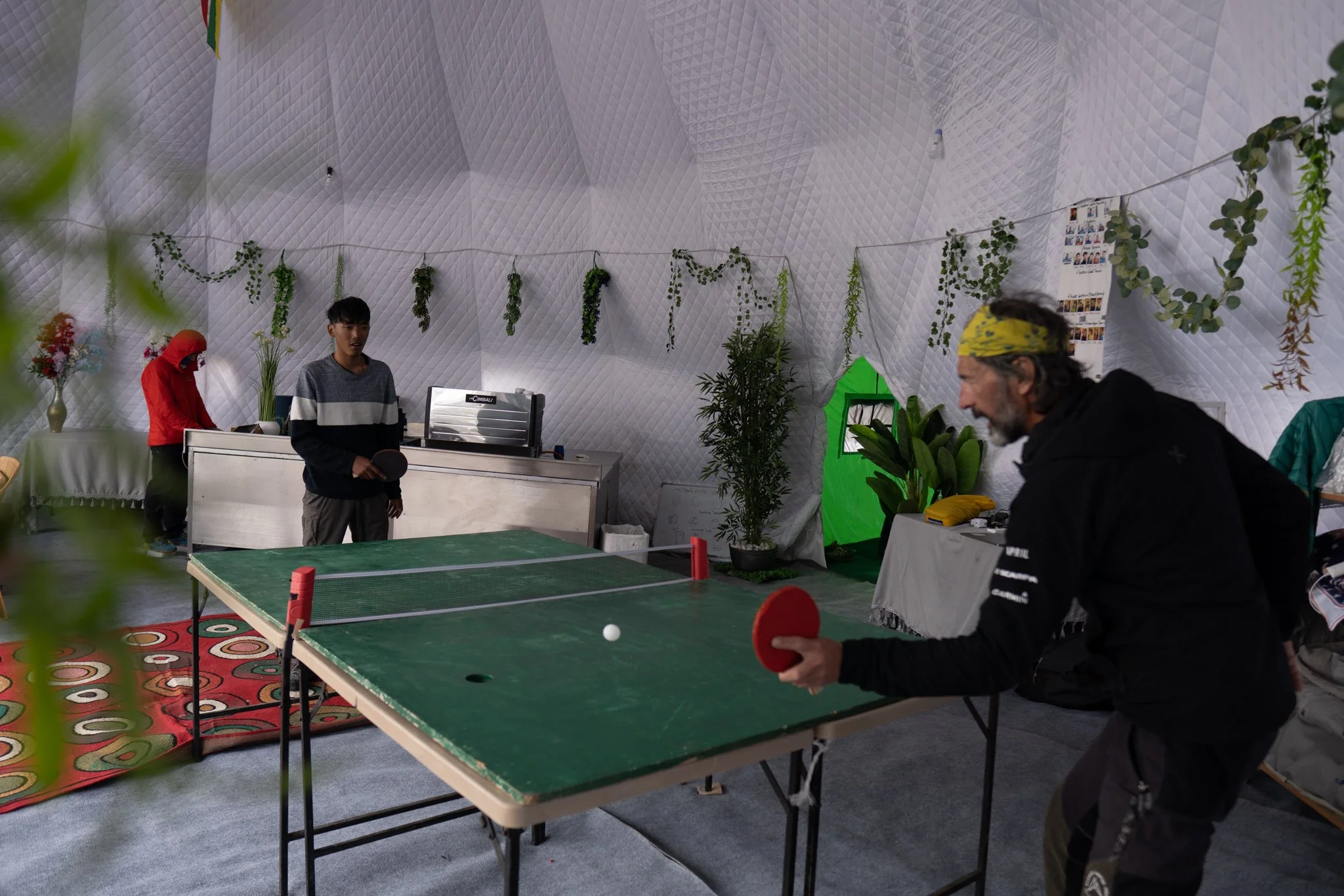 High Altitude Ping Pong Competition at Climbing the Seven Summits Rugged Luxury Big House