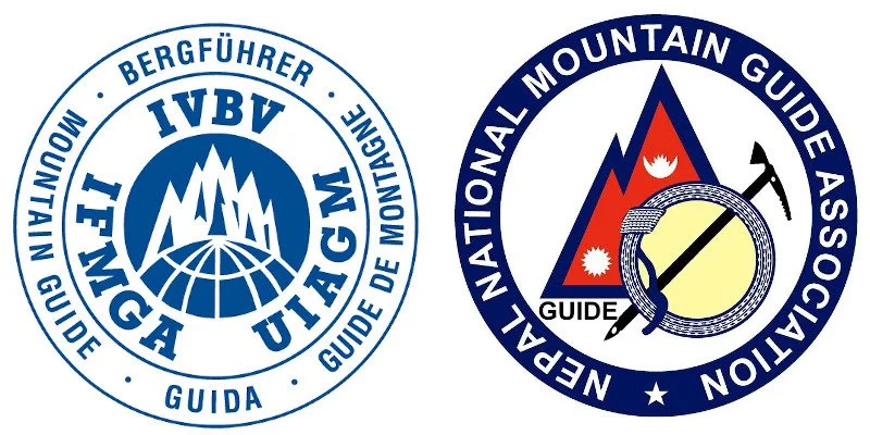 International Federation of Mountain Guides and Nepal National Mountain Guide Association Logos