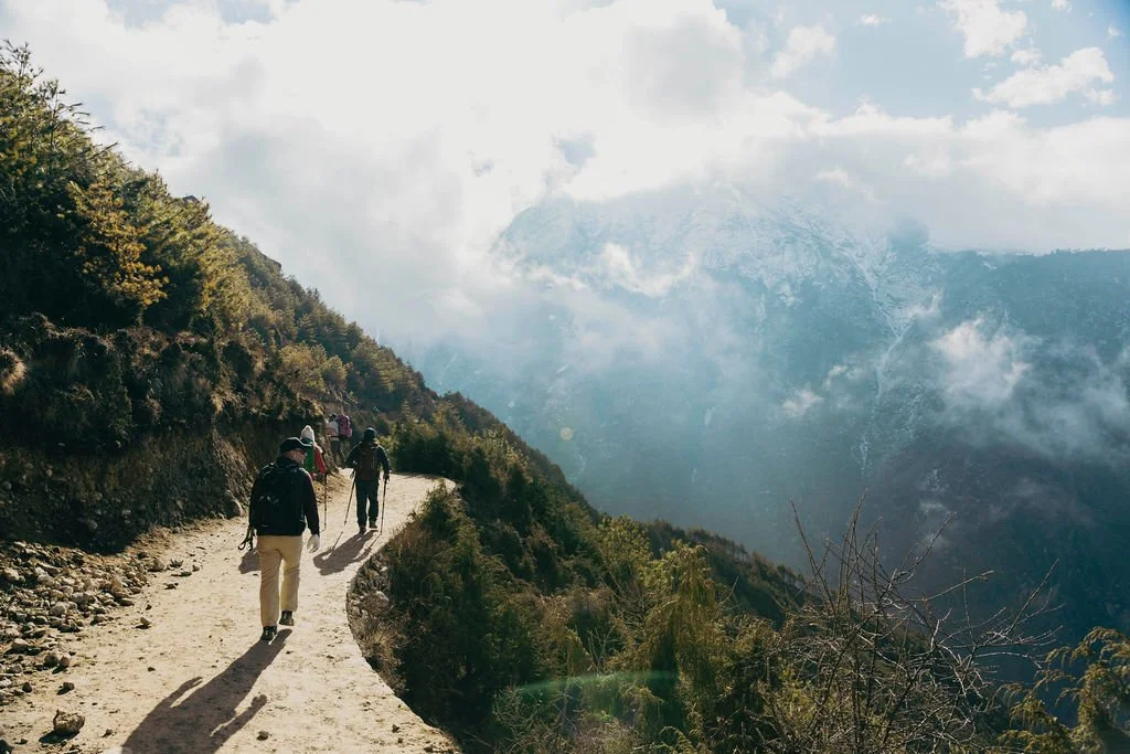 View of the Khumbu Valley on the Rugged Luxury by Climbing the Seven Summits Everest Base Camp trek and Stay