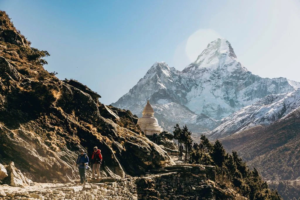 View of Ama Dablam on the Rugged Luxury by Climbing the Seven Summits Everest Base Camp trek and Stay