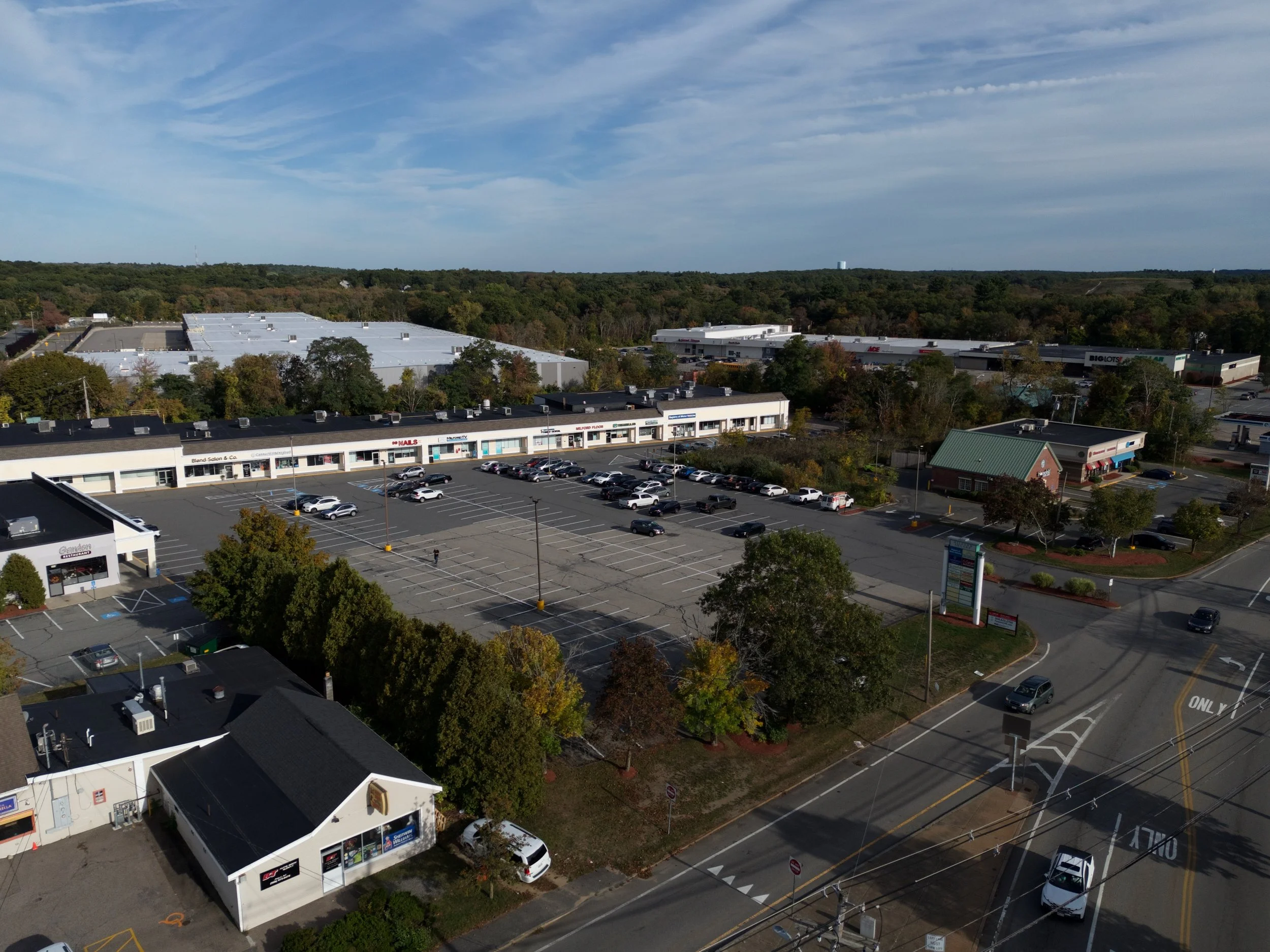 Milford Square Plaza, Massachusetts aerial photography 