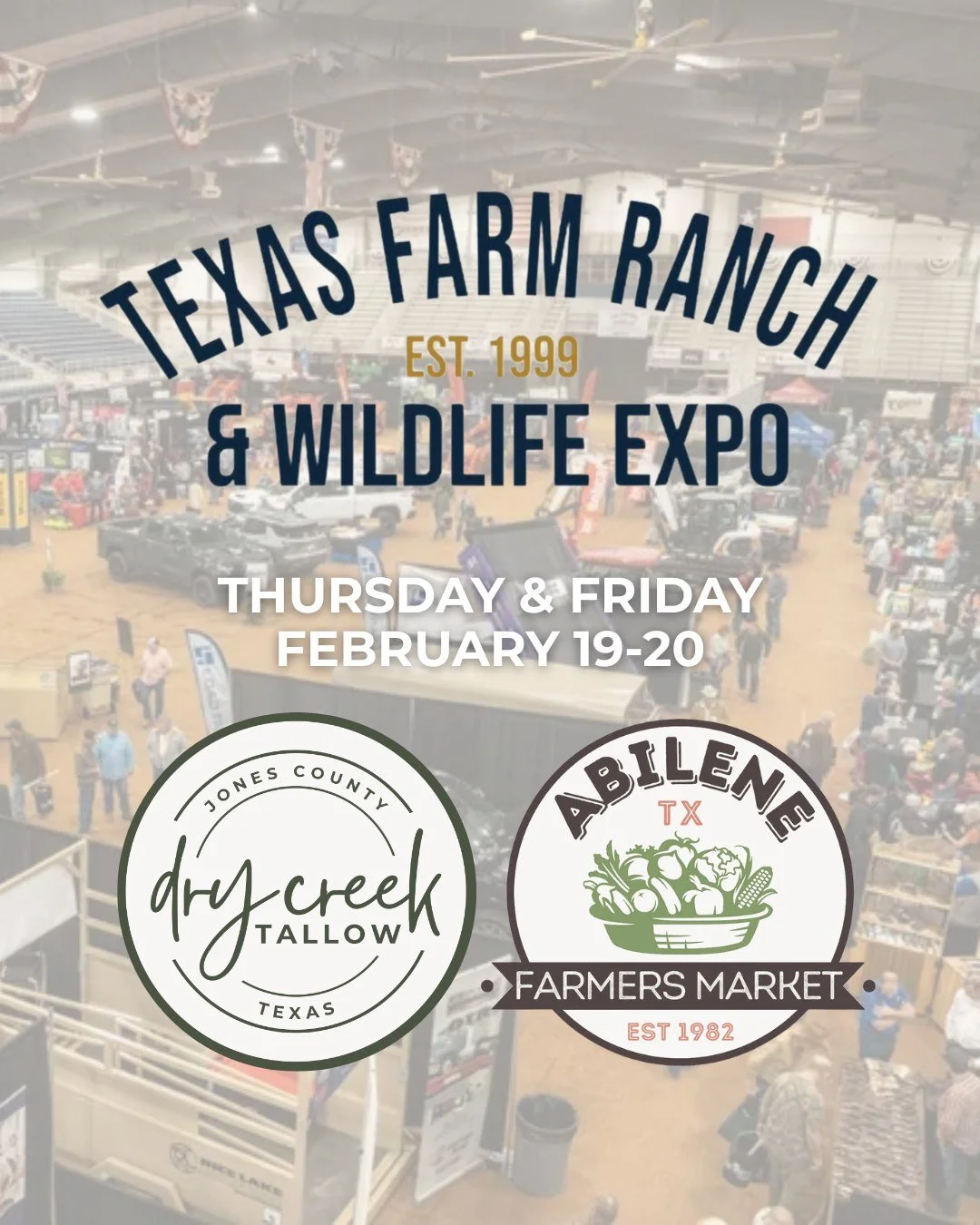 Join us with the Abilene Farmers Market for the 2026 Texas Farm, Ranch and Wildlife Expo, the longest-running farm show in Texas! This two-day event brings together producers, agribusiness leaders, and innovators from across the Big Country.

Stop by