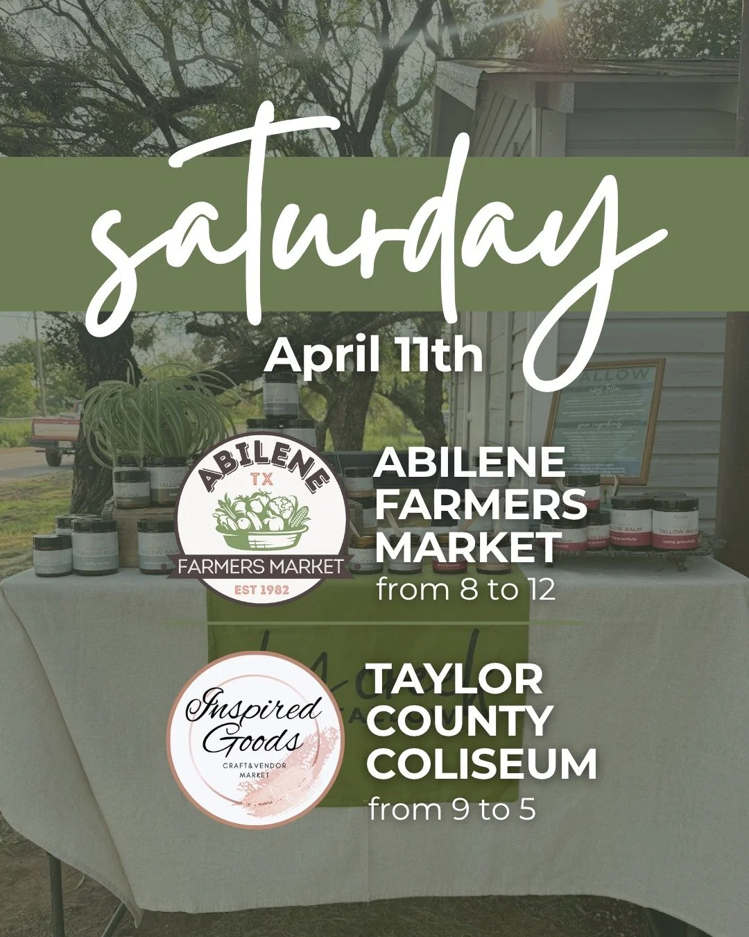 🐮 When we say family-operated, we mean it! All hands on deck this weekend at Dry Creek Tallow. 👐🏼The whole crew is showing up with TWO markets on Saturday&hellip; and we&rsquo;d love to see you at one (or both 😉) 

We will be at the Abilene Farme
