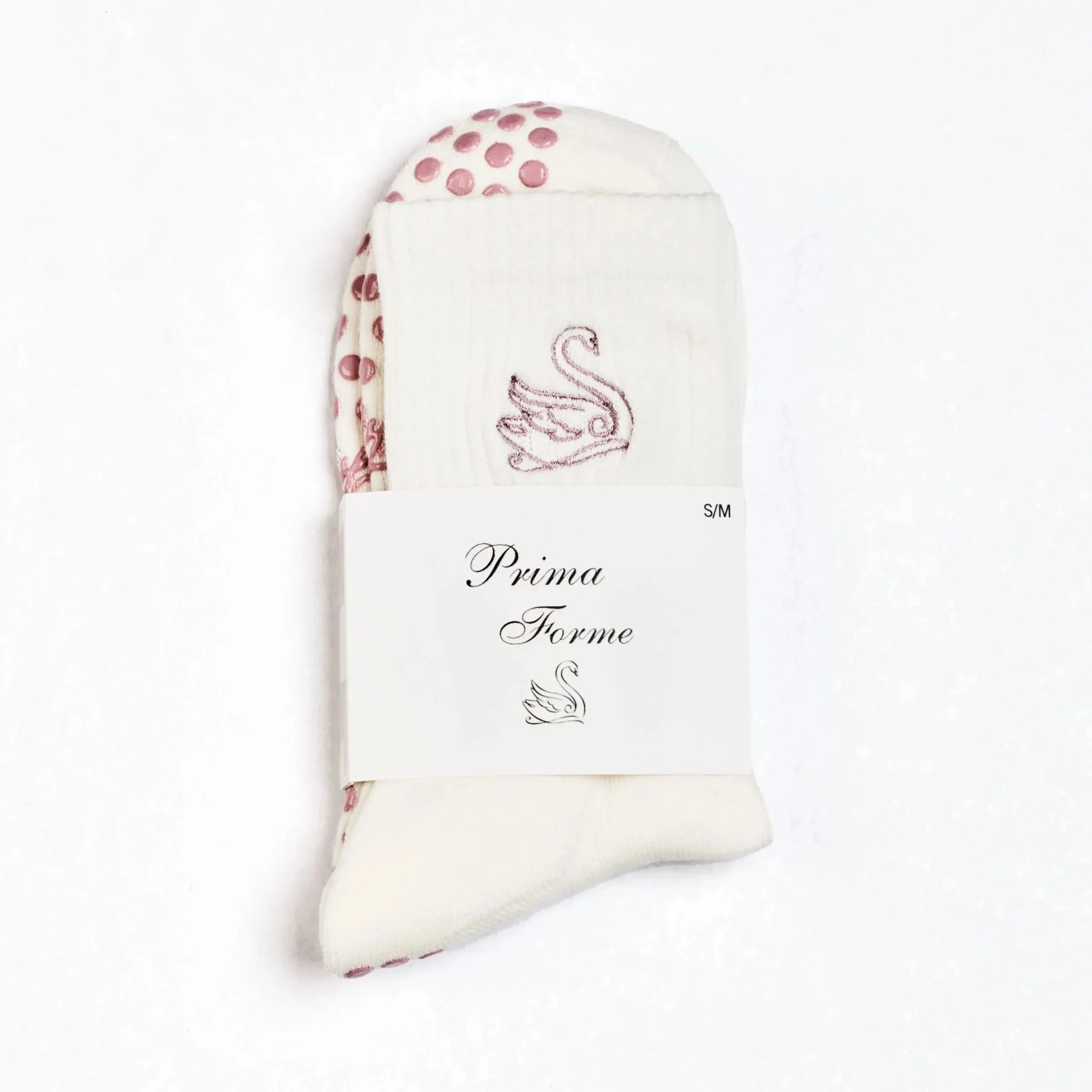 White Pilates Grip Sock