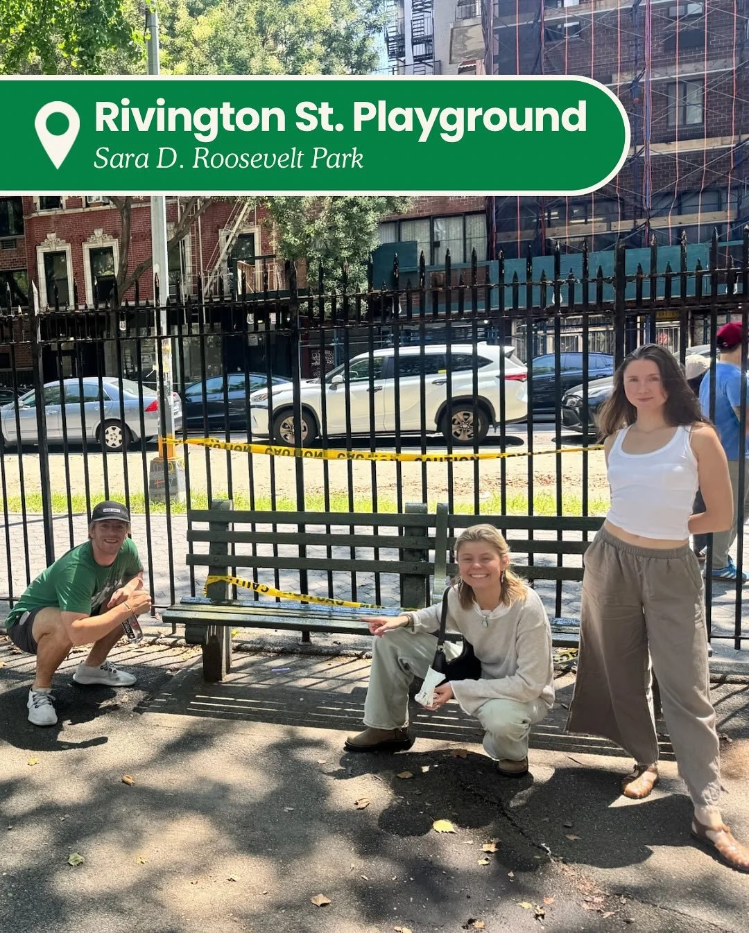 Great activation day at Rivington St Playground on Saturday playing games and painting some of the benches!! Thank you so much to Terese from the parks department for her support in getting this event off the ground. Huge shoutout to our fantastic vo