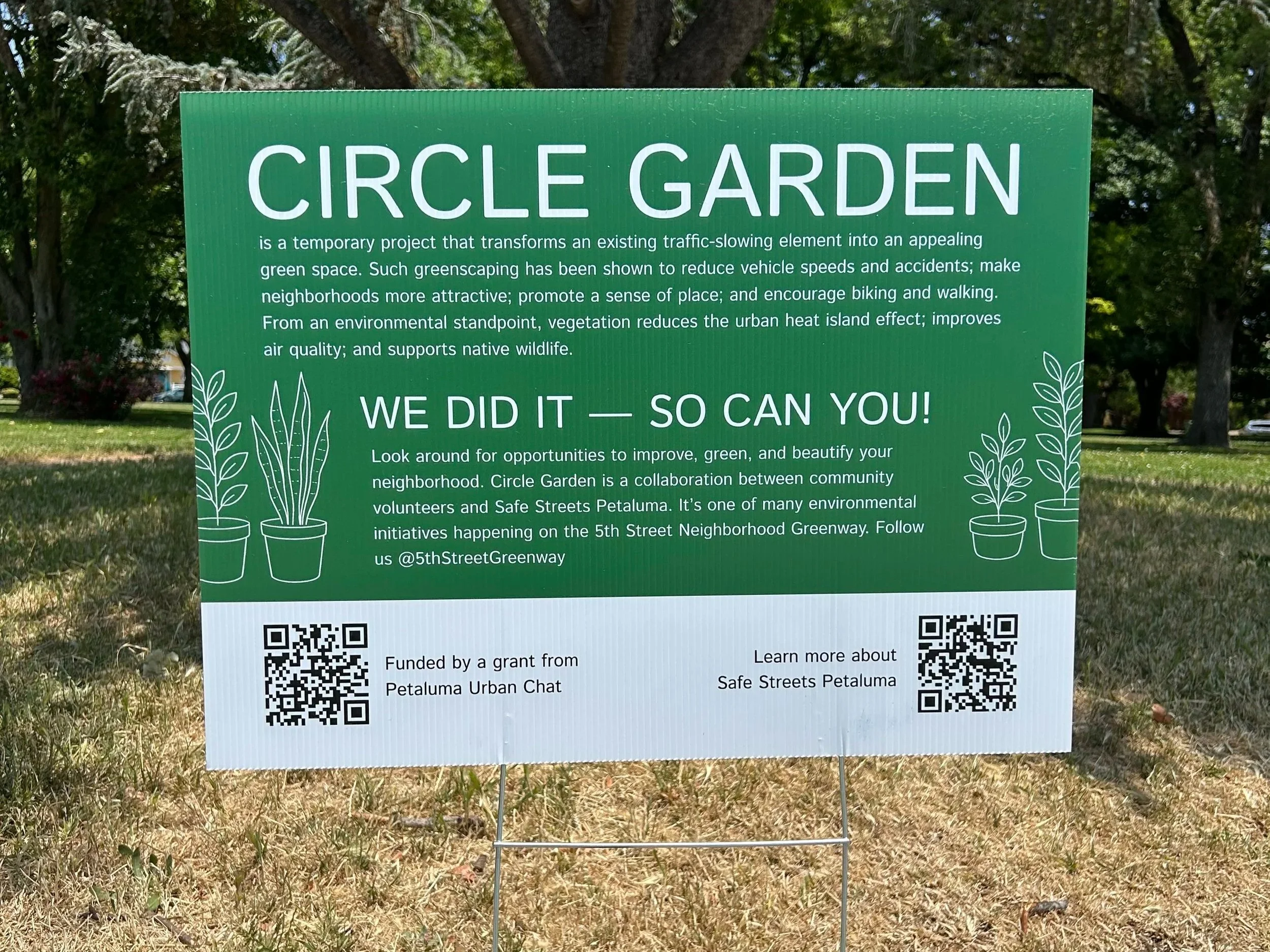 Circle Garden Sign