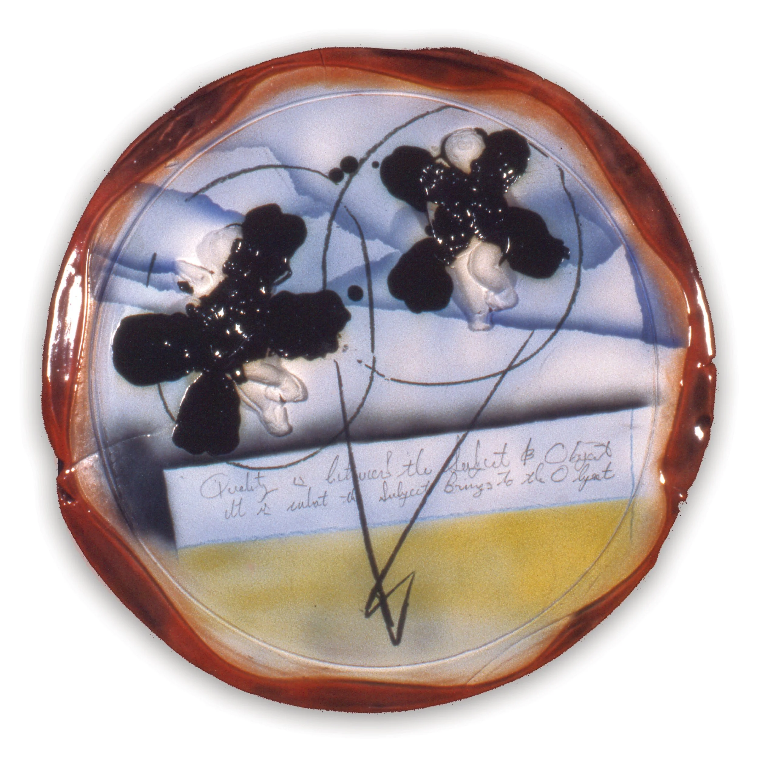 Bill Gorton, Defaced Icons, 1981 (porcelin, chinapaint, underglaze)