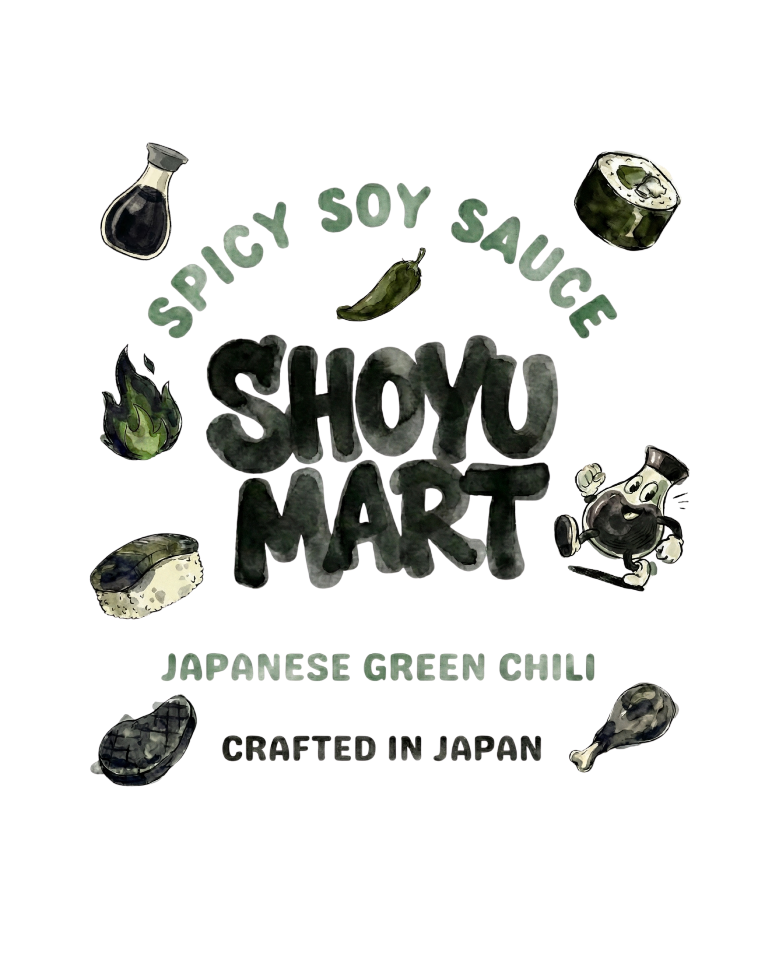 Shoyu Mart Spicy Soy Sauce Label