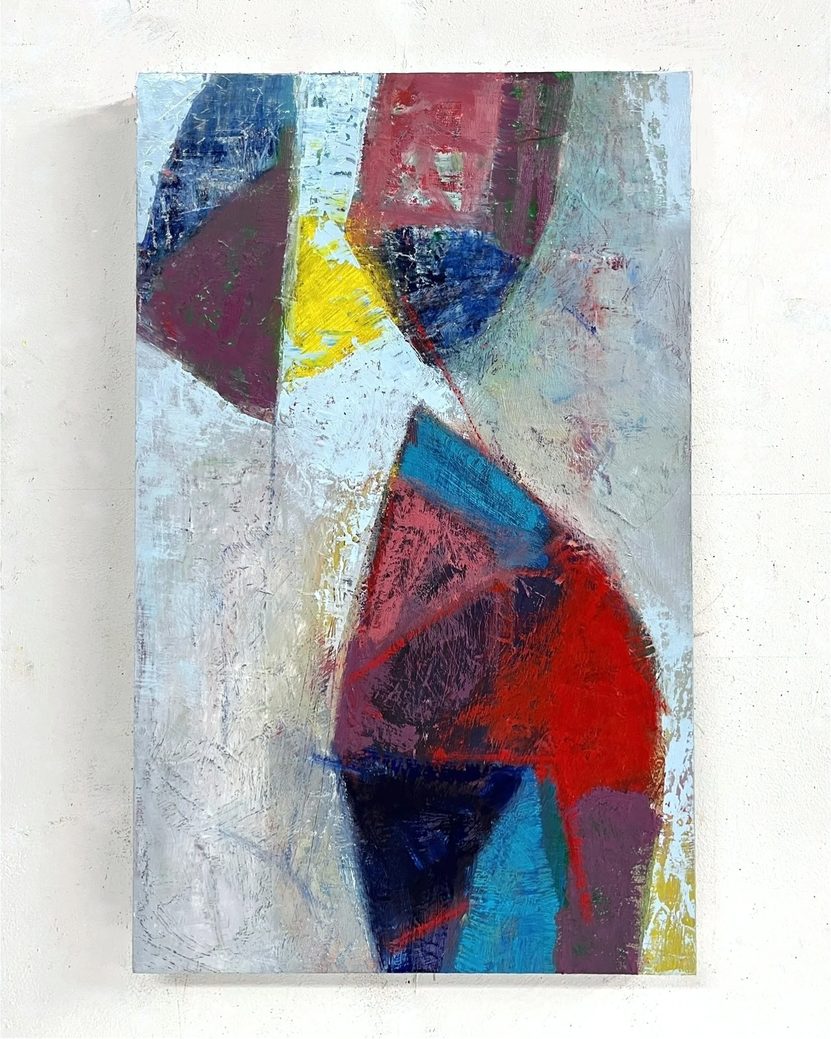  Configurations no. 4 , oil on wood panel, 28" x 17"