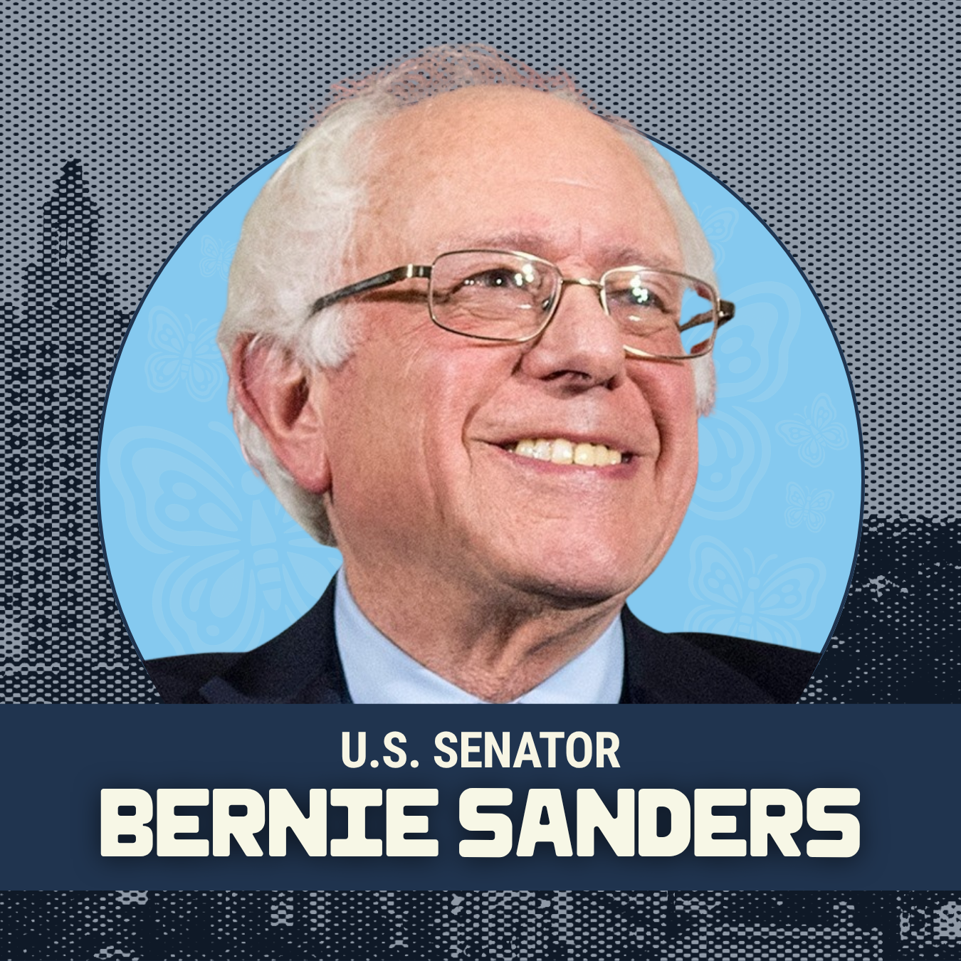 Endorsement graphic for U.S. Senator Bernie Sanders