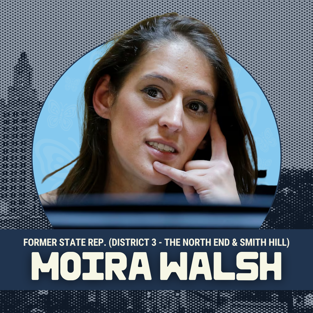 Endorsement graphic for former State Representative of District 3 Moira Walsh