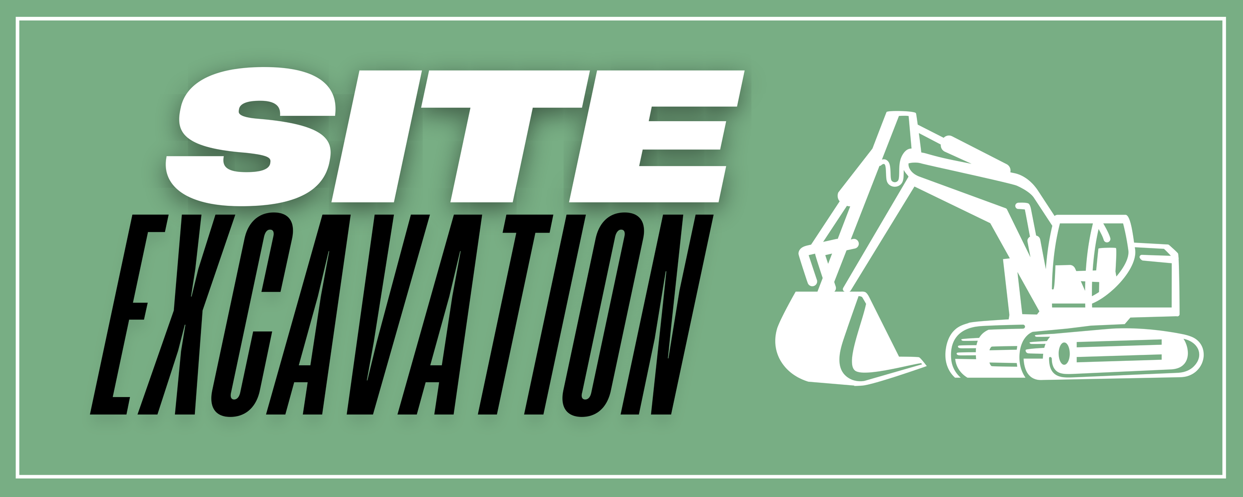 Excavator grading residential property for foundation prep