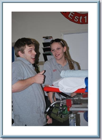 With my partner Sarah at Wendover Ambulance
