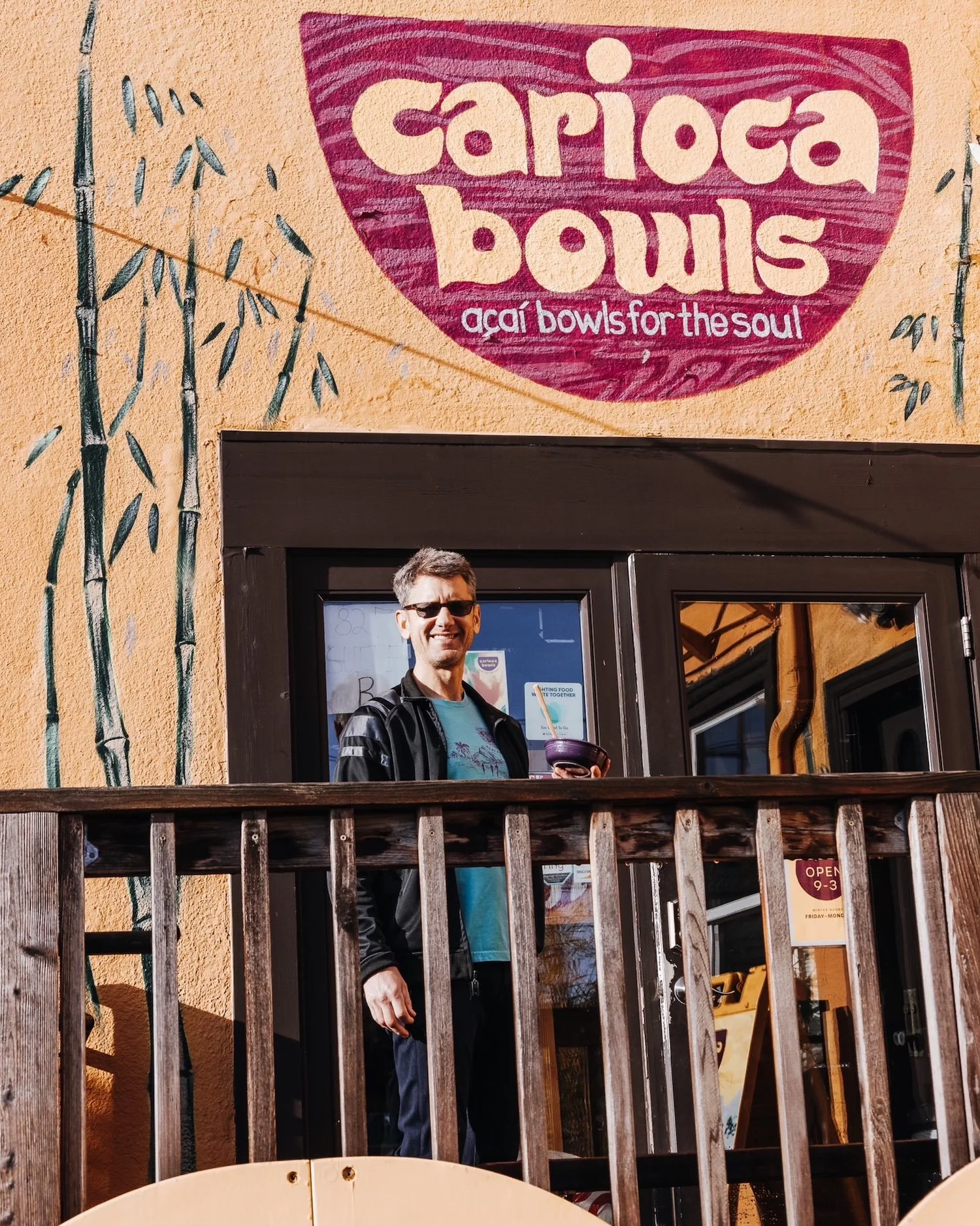 Carioca Bowls, Richard Matusow's açaí cafe in Portland, Oregon — the original home of Full Lotus PDX
