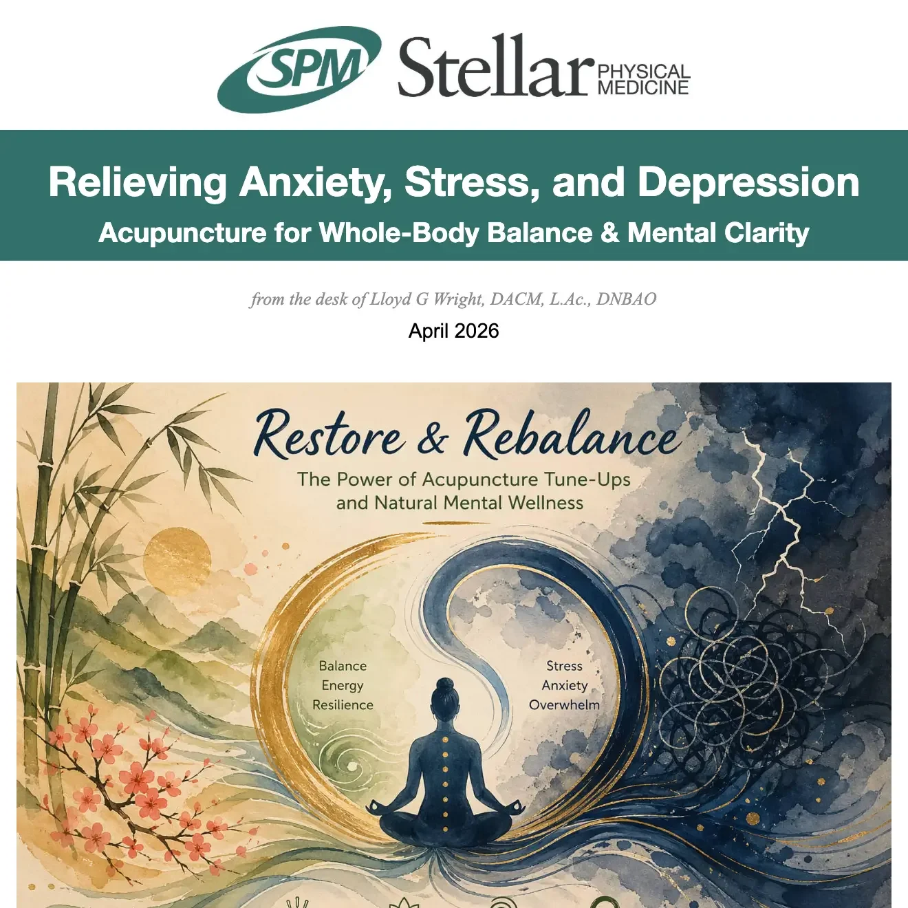Relieving Anxiety, Stress, and Depression