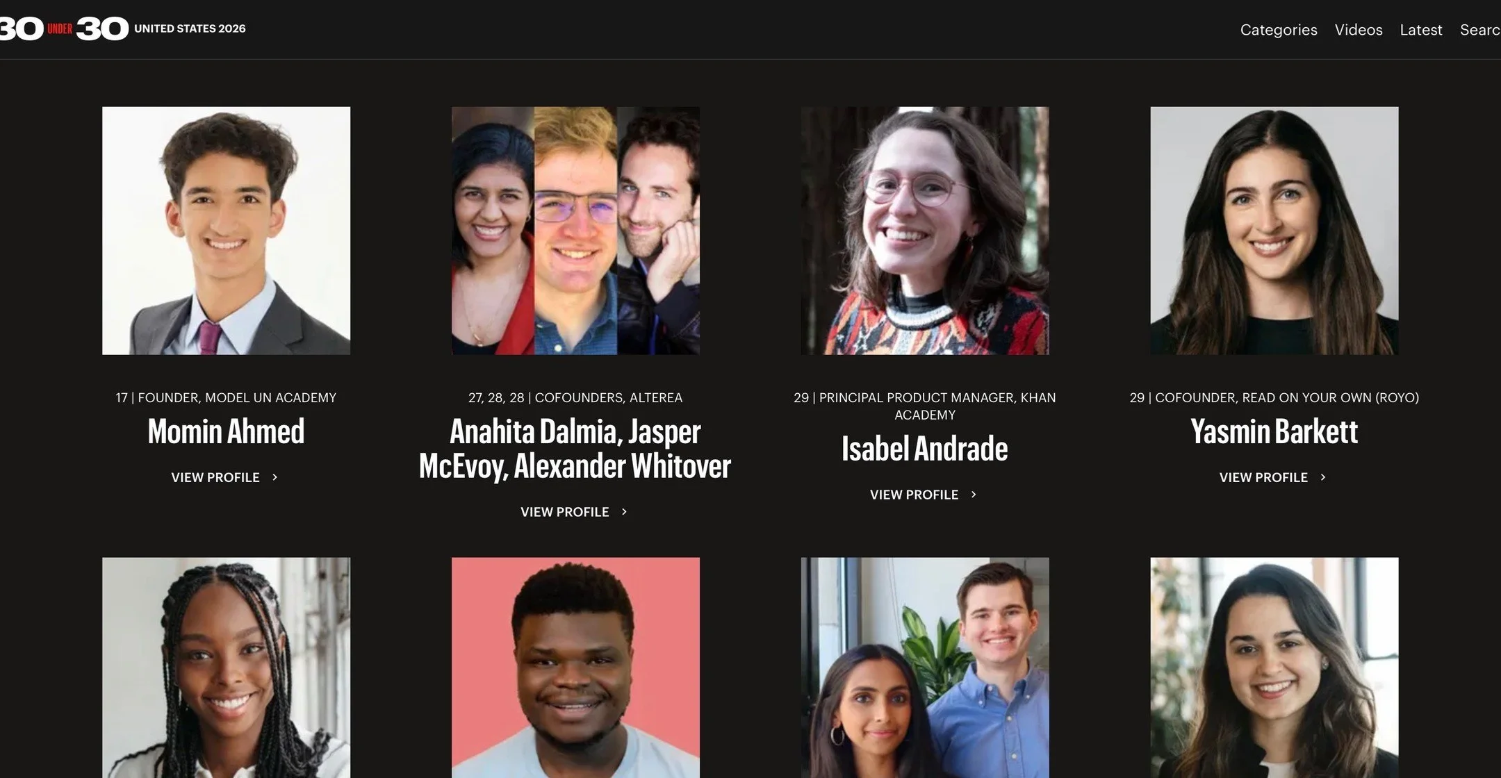 Forbes 30 Under 30 Education🔥🎉