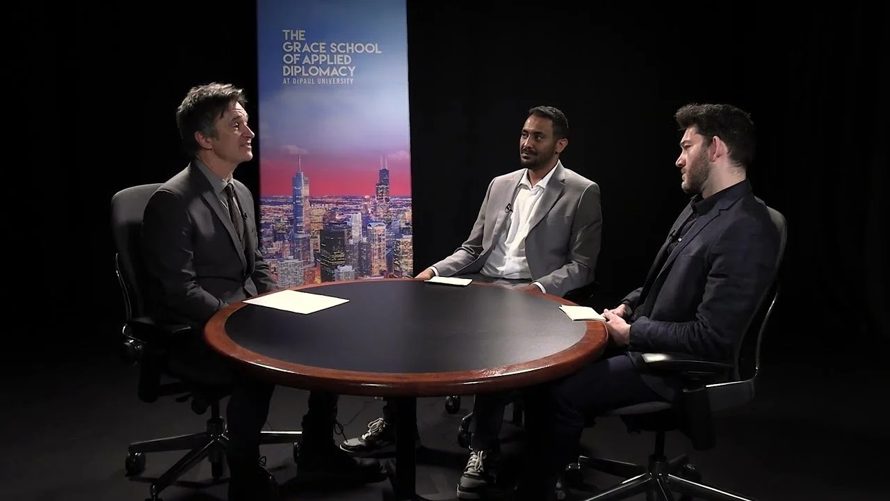 We're thrilled to partner with DePaul University's Grace School of Applied Diplomacy.

Dr. David Wellman, the Inaugural Director of the Grace School, has already shaped the Model UN Academy community by mentoring Fellows in our most recent cohort as 