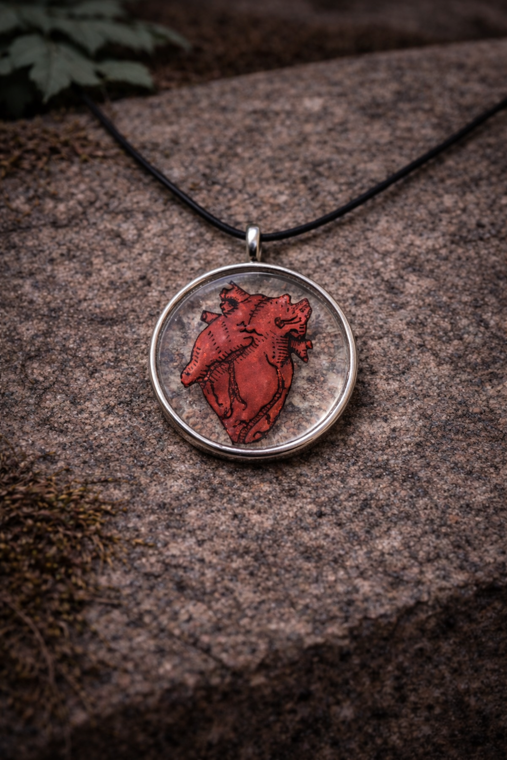 Stylized Anatomical Heart Pendant