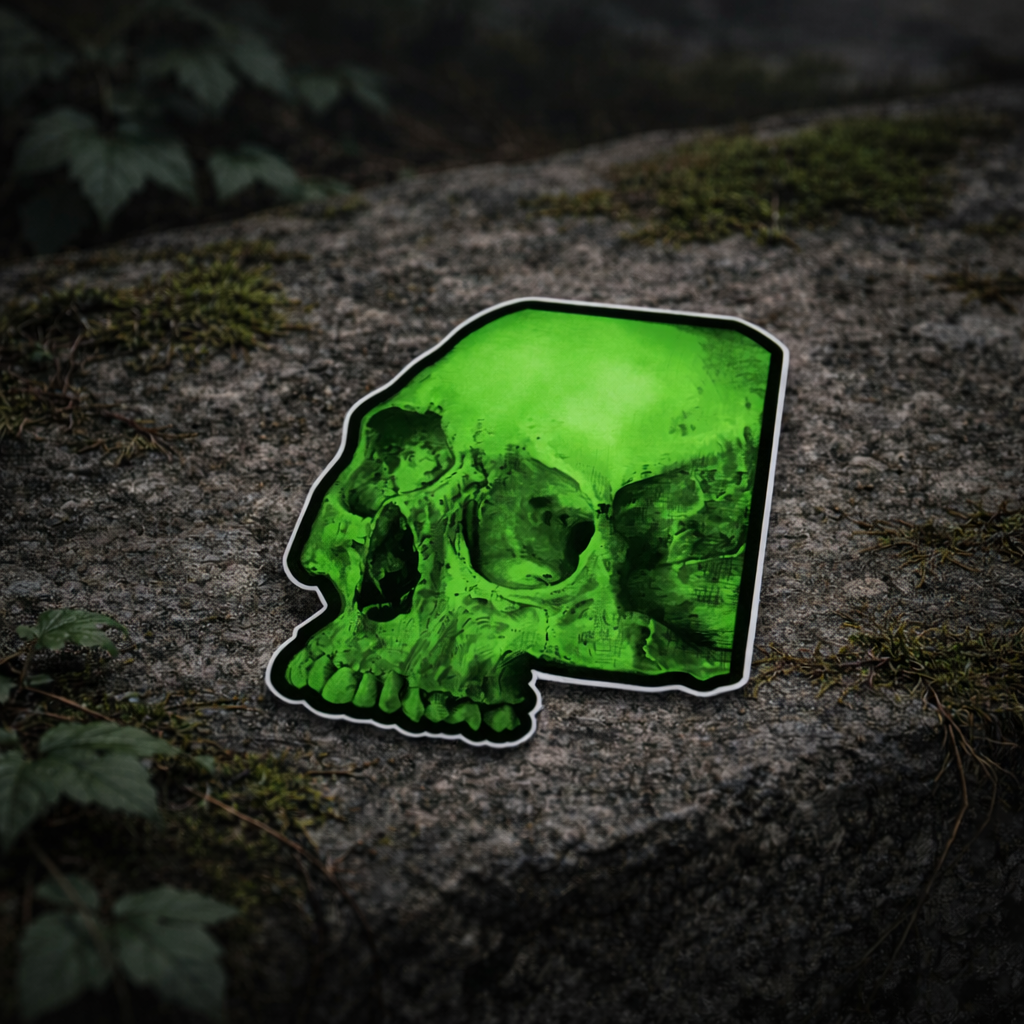 Neon Skull Stickers