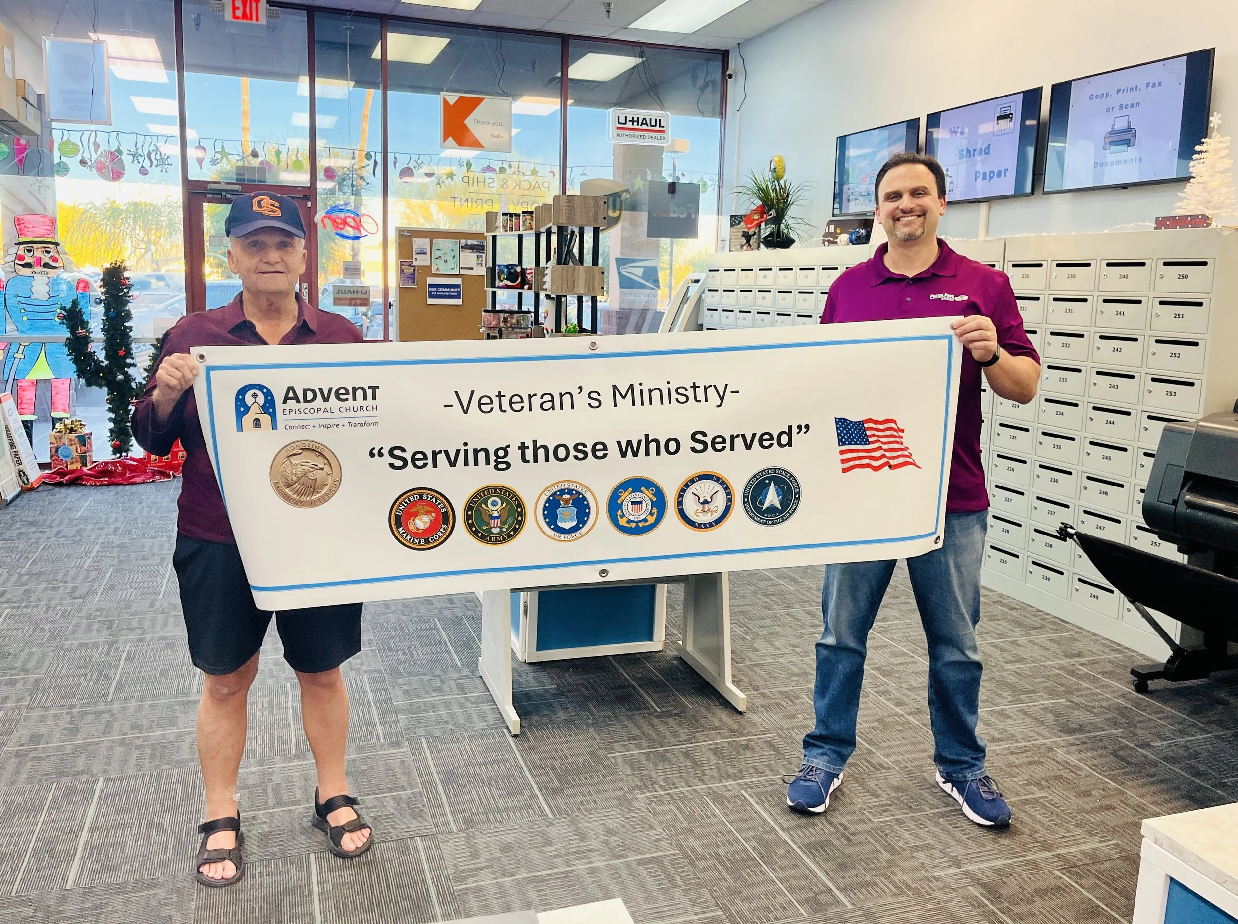 Banner for Veteran's Ministry Event